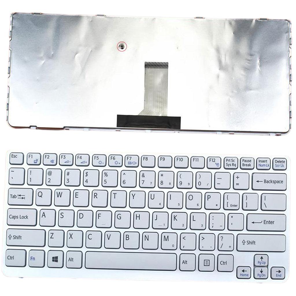 Keyboard US Compatible Computer Components White for Sony Vaio Sve141 E14