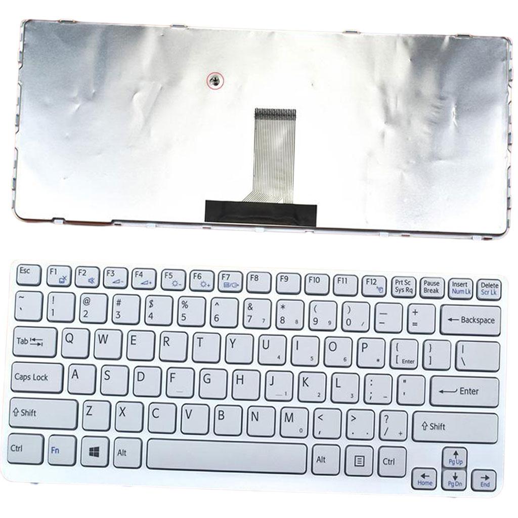 Keyboard US Compatible Computer Components White for Sony Vaio Sve141 E14