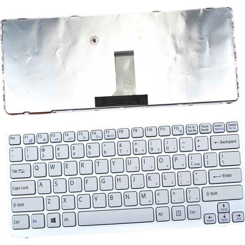 Keyboard US Compatible Computer Components White for Sony Vaio Sve141 E14