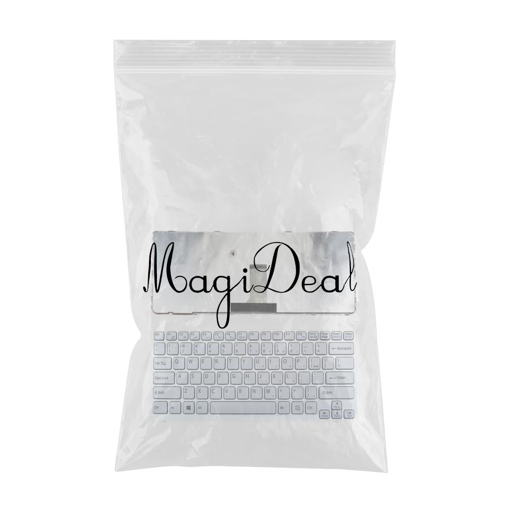 Keyboard US Compatible Computer Components White for Sony Vaio Sve141 E14
