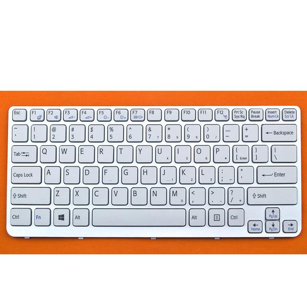 Keyboard US Compatible Computer Components White for Sony Vaio Sve141 E14