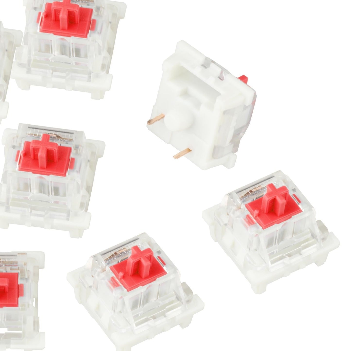 3Pin Mechanical Keyboard Switches RGB LED SMD Gaming for Keyboard Beginner Red