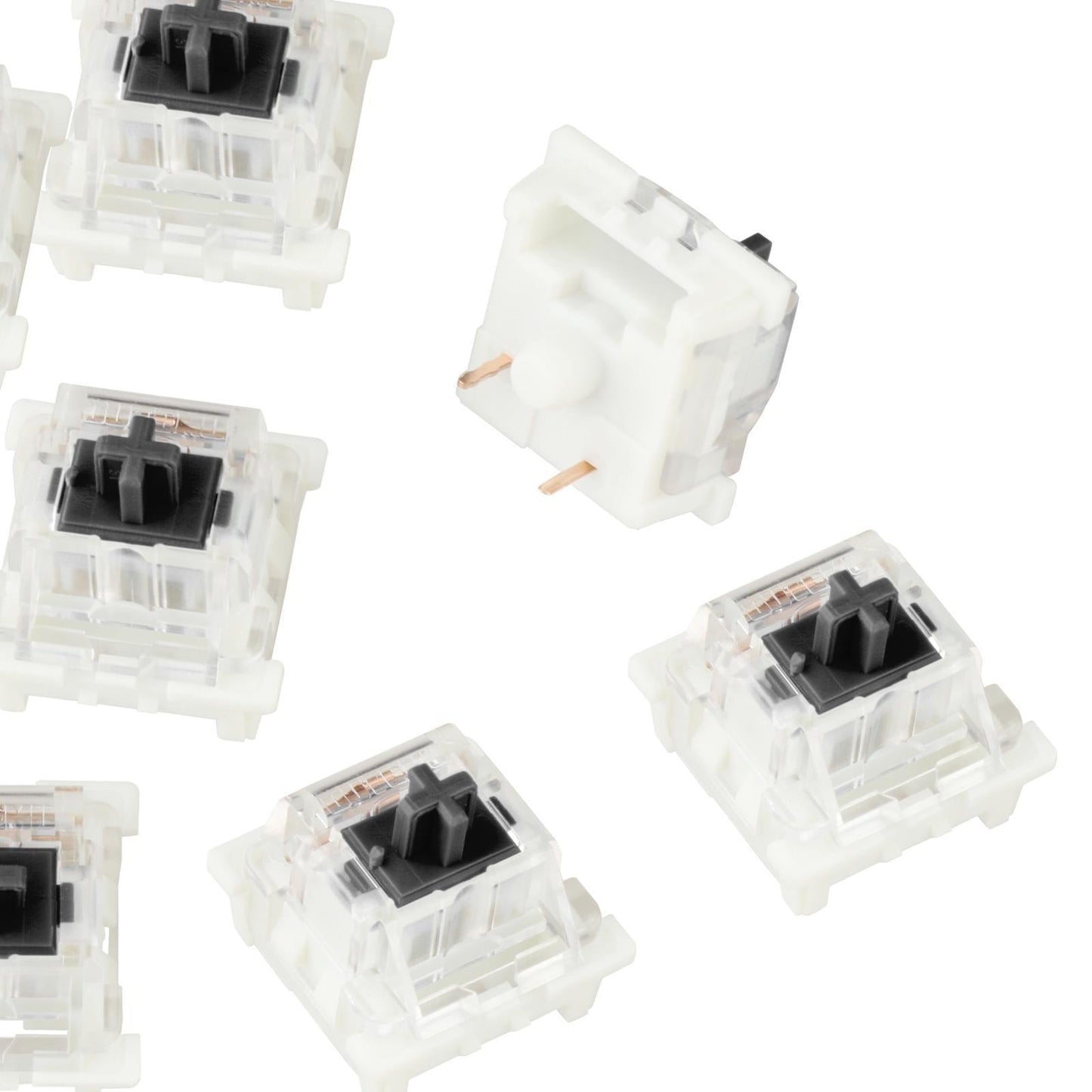 3Pin Mechanical Keyboard Switches RGB LED SMD Gaming for Keyboard Beginner Black