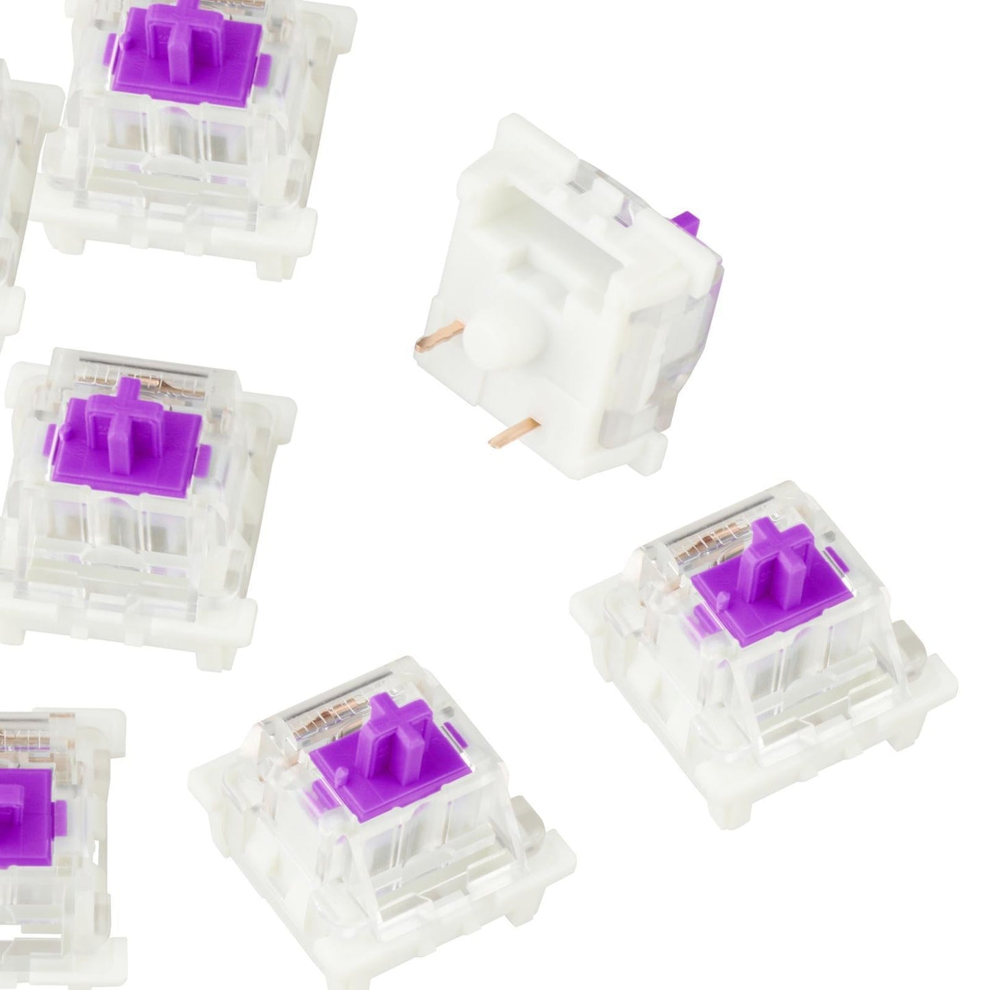 3Pin Mechanical Keyboard Switches RGB LED SMD Gaming for Keyboard Beginner Purple