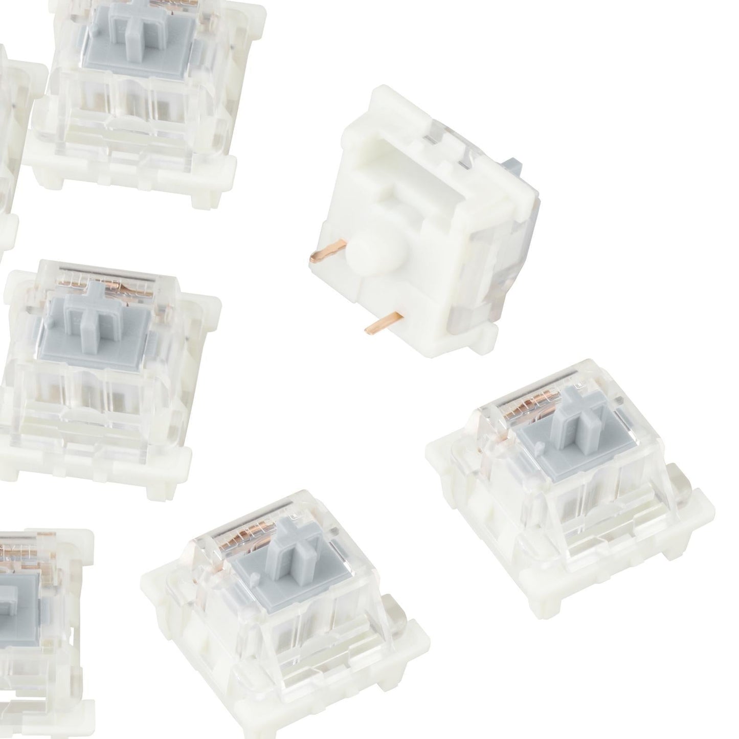 3Pin Mechanical Keyboard Switches RGB LED SMD Gaming for Keyboard Beginner Silent Gray