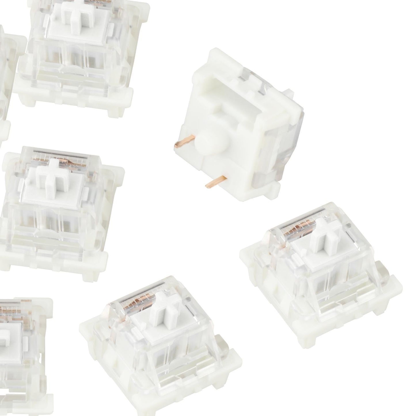 3Pin Mechanical Keyboard Switches RGB LED SMD Gaming for Keyboard Beginner Silent White