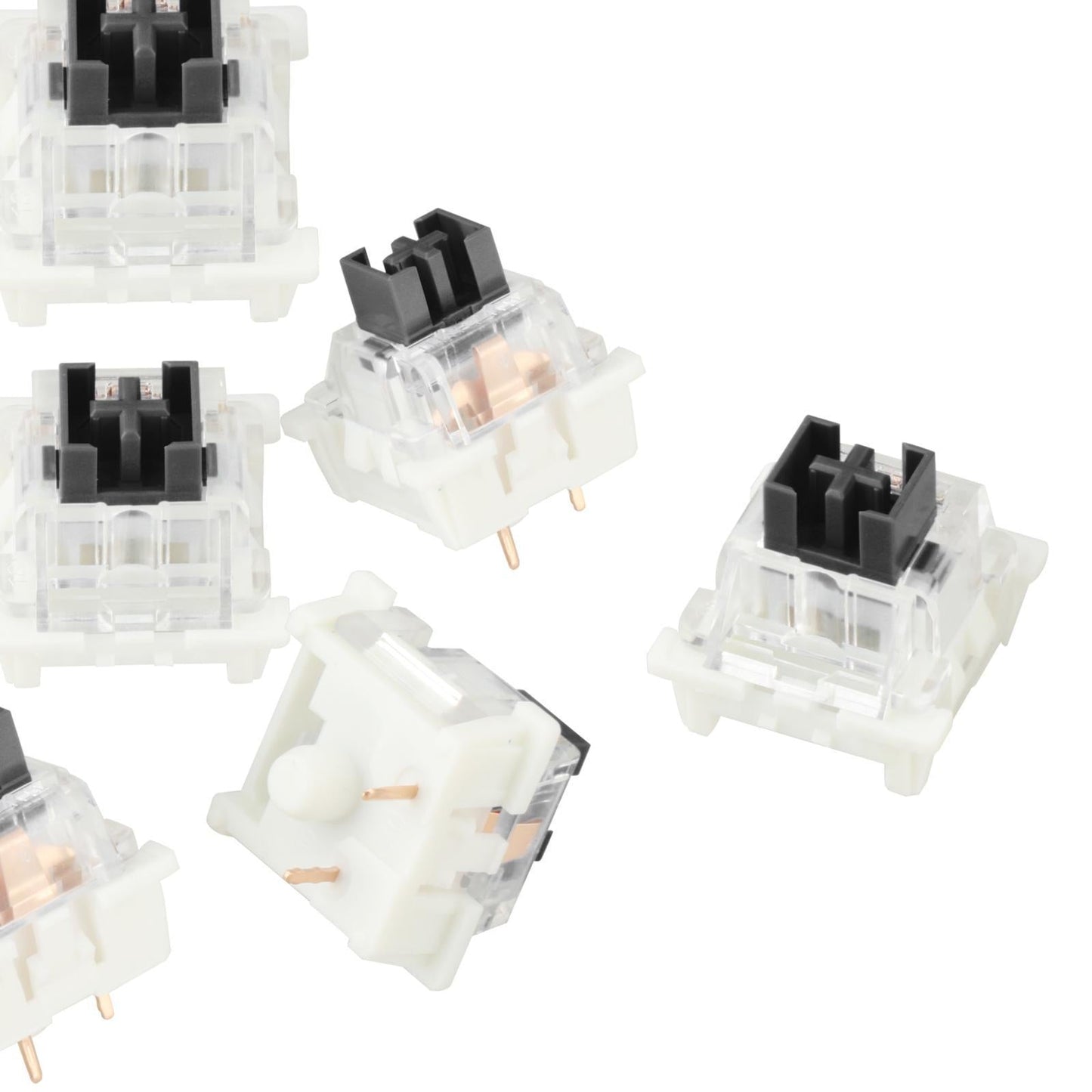 3Pin Mechanical Keyboard Switches RGB LED SMD Gaming for Keyboard Beginner Dustproof Black