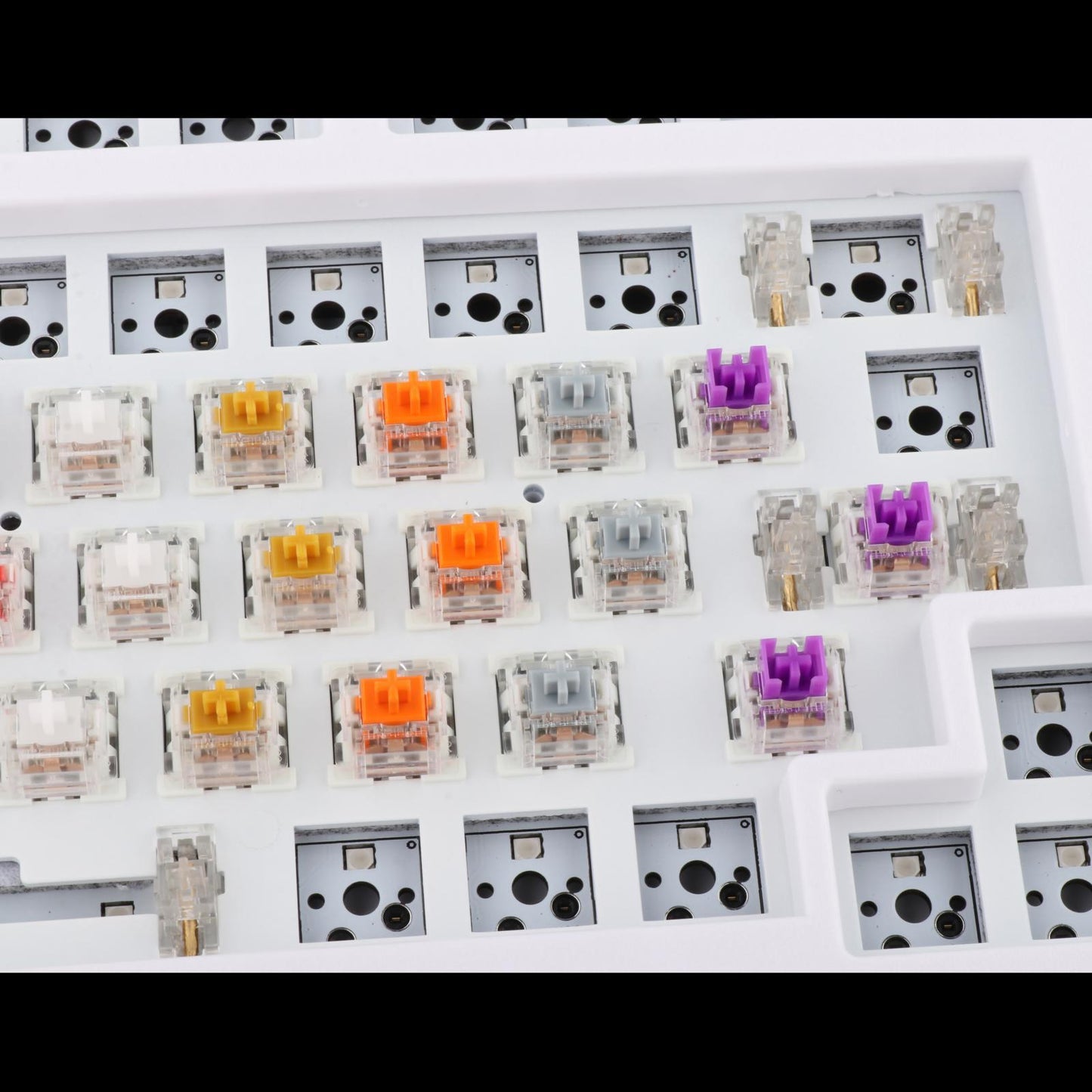 3Pin Mechanical Keyboard Switches RGB LED SMD Gaming for Keyboard Beginner Dustproof Black