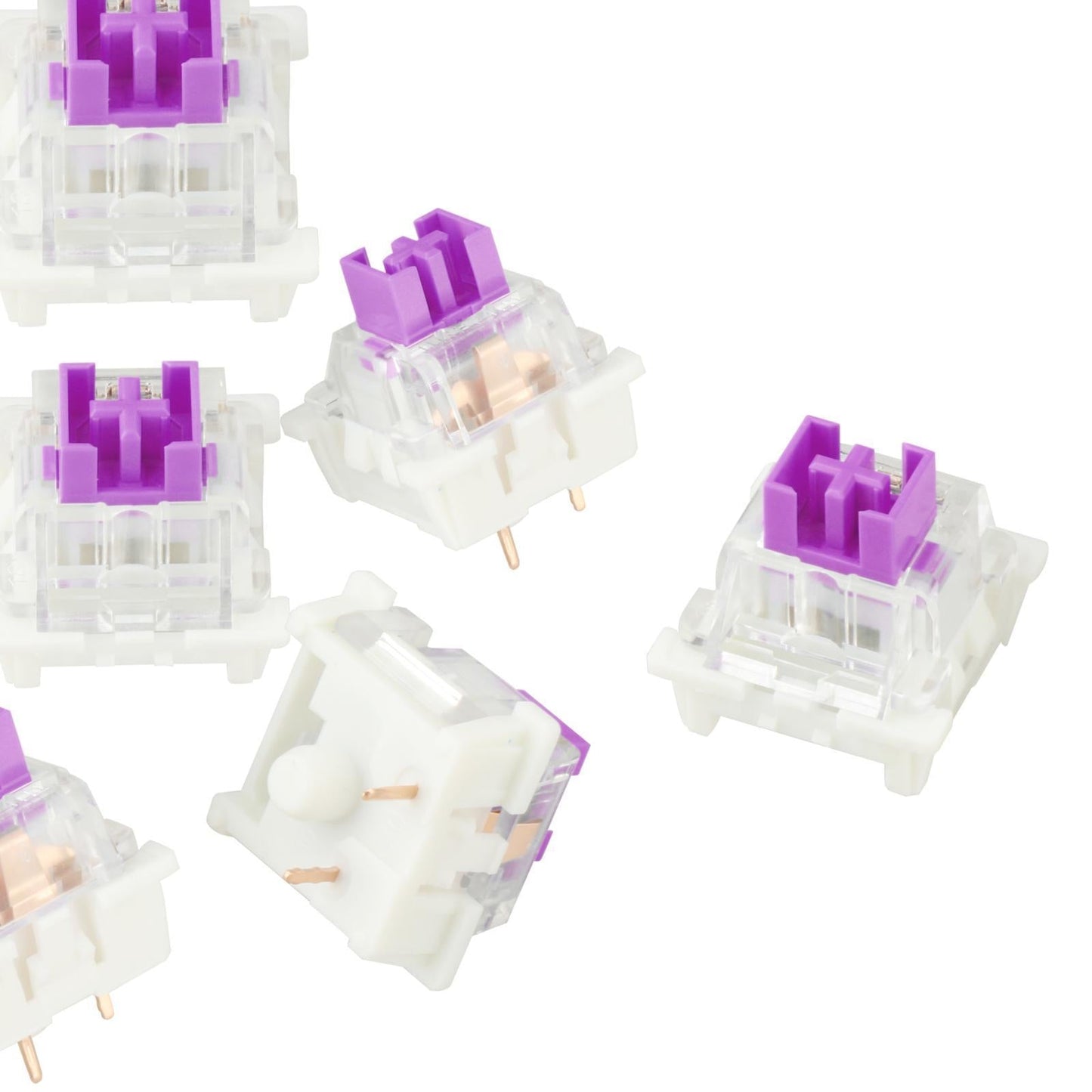 3Pin Mechanical Keyboard Switches RGB LED SMD Gaming for Keyboard Beginner Dustproof Purple