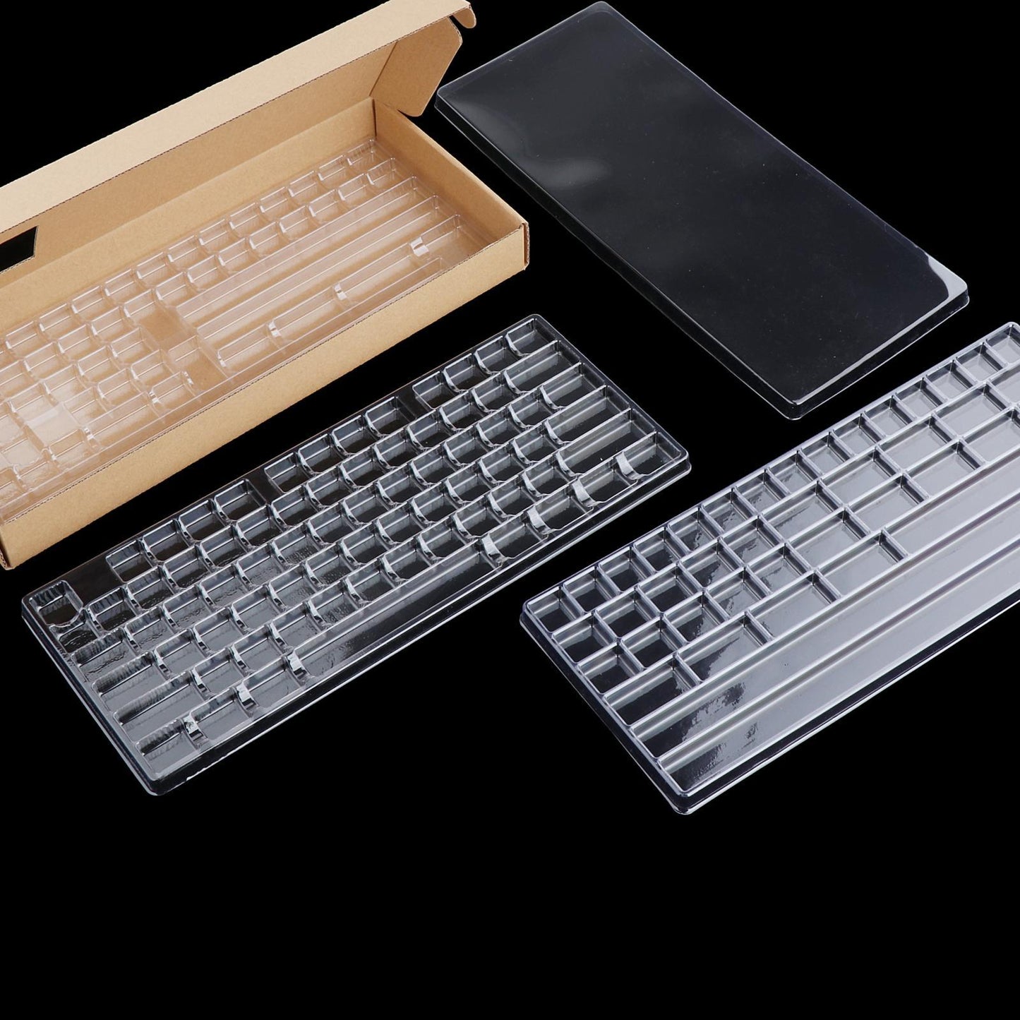 3 Layers Keycap Storage Box w/ Lid with Dividers Keyboard Set Containers