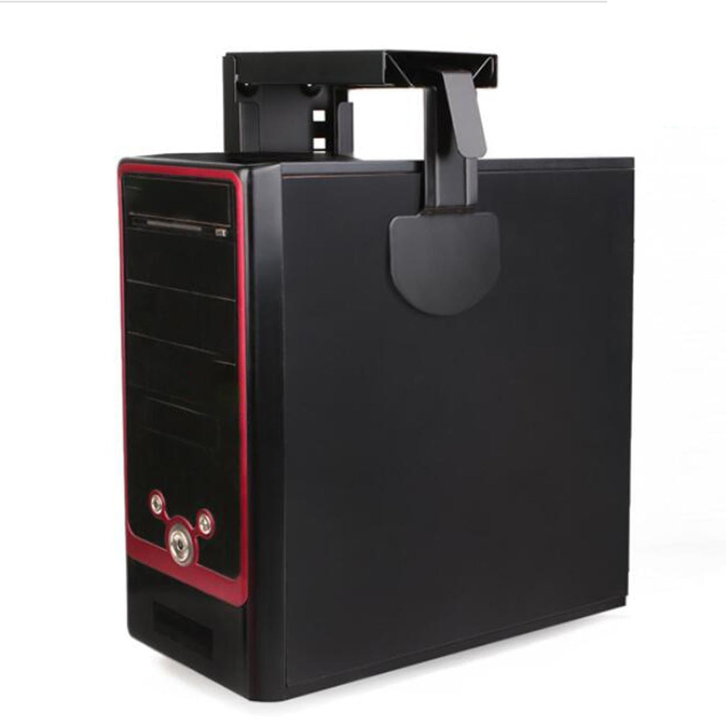 Under Desk Hanging Mainframe Box Hanger Adjustable Holder for Computer White