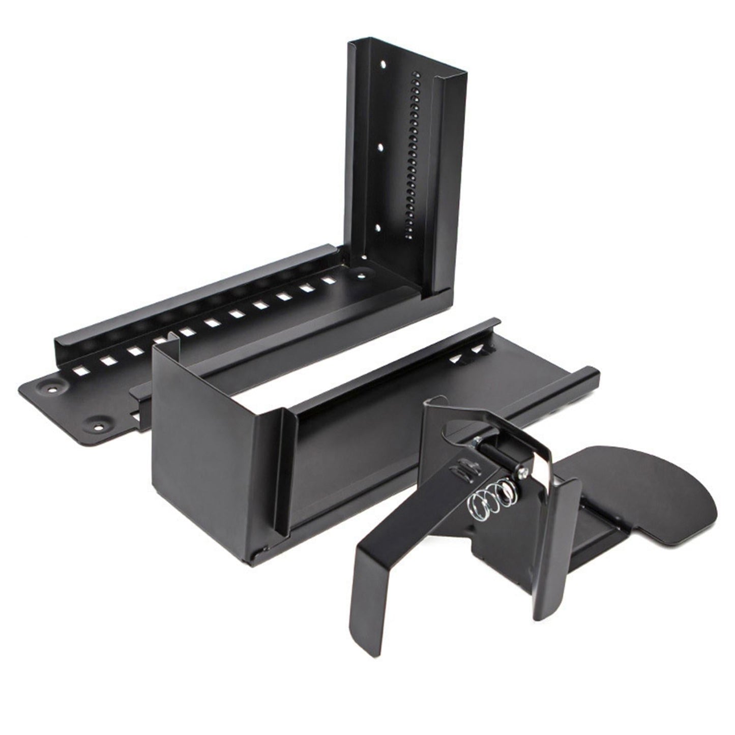 Under Desk Hanging Mainframe Box Hanger Adjustable Holder for Computer White