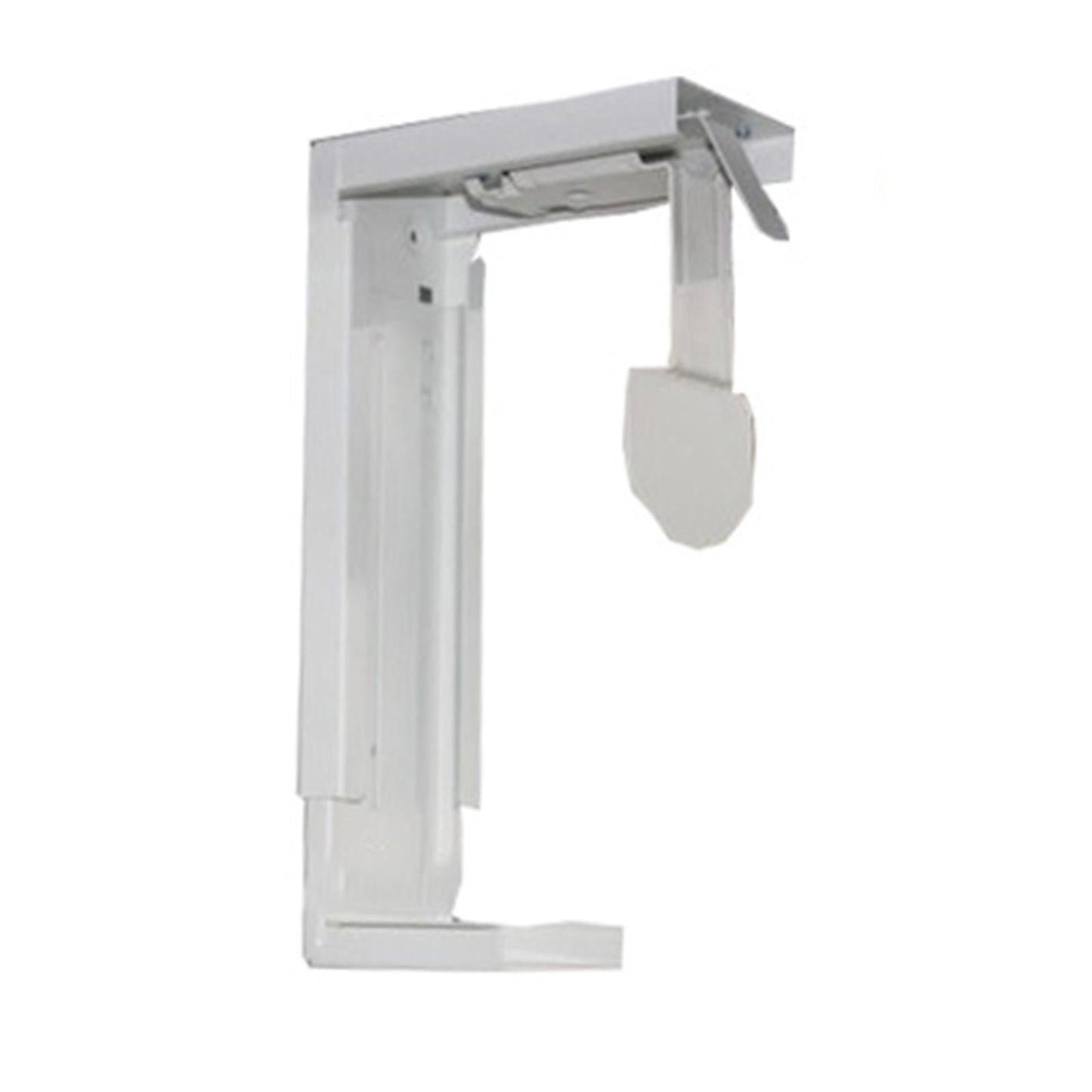 Under Desk Hanging Mainframe Box Hanger Adjustable Holder for Computer White