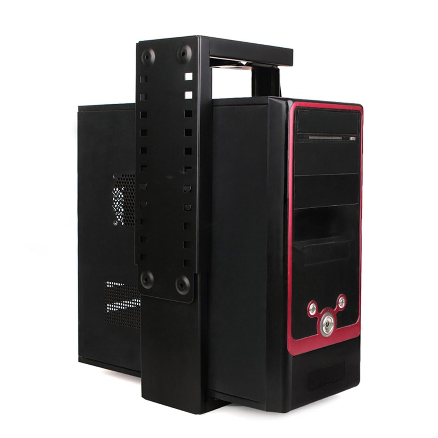 Under Desk Hanging Mainframe Box Hanger Adjustable Holder for Computer White