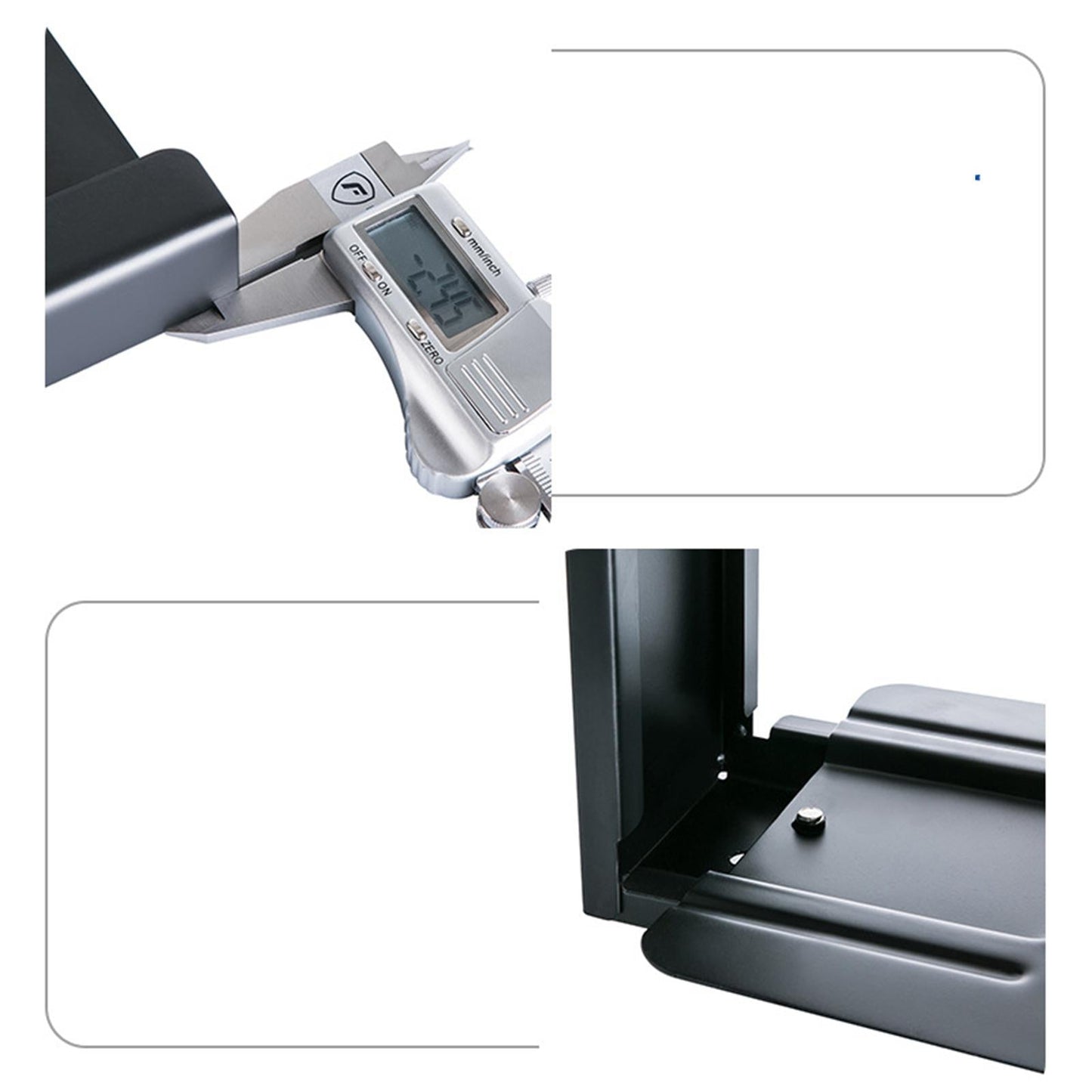 Computer Case Mount Steel Adjustable Under Desk for Office Economy white