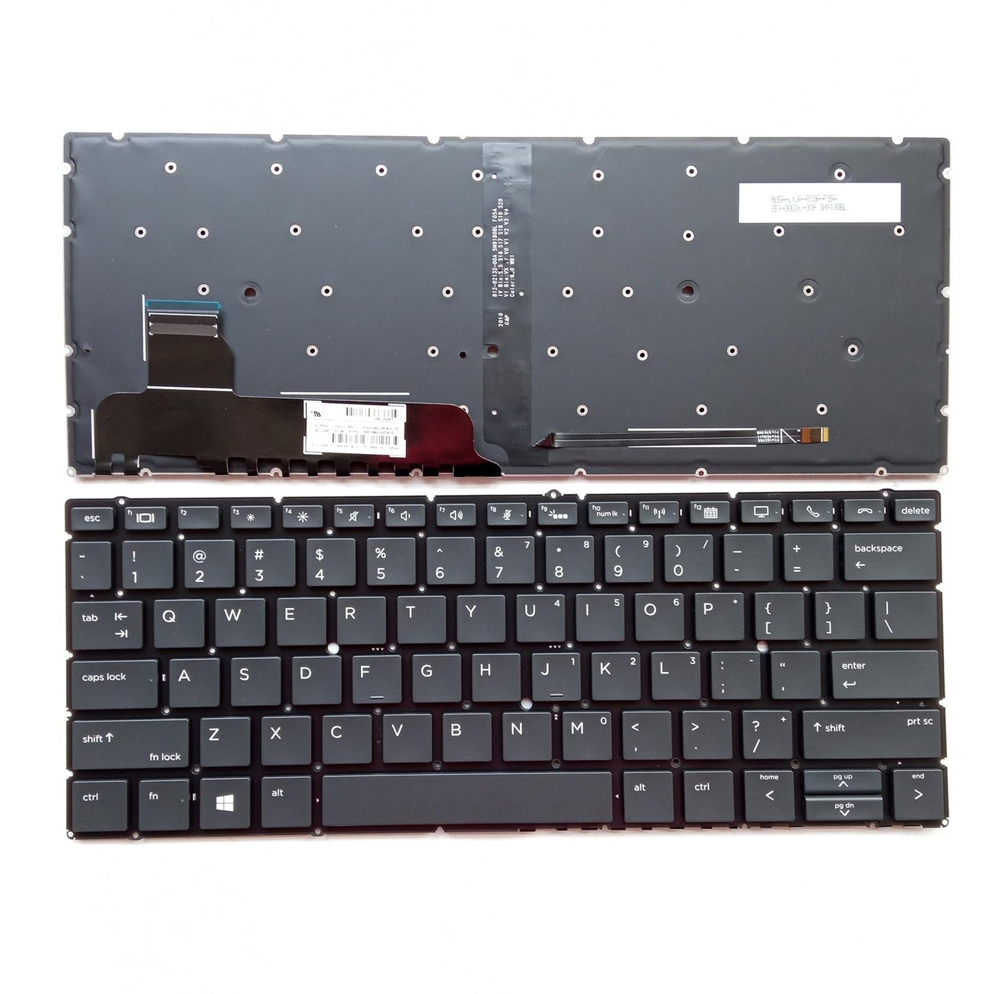Laptop Keyboard with Backlit for HP Elitebook x360 830-G5 Replacement Black