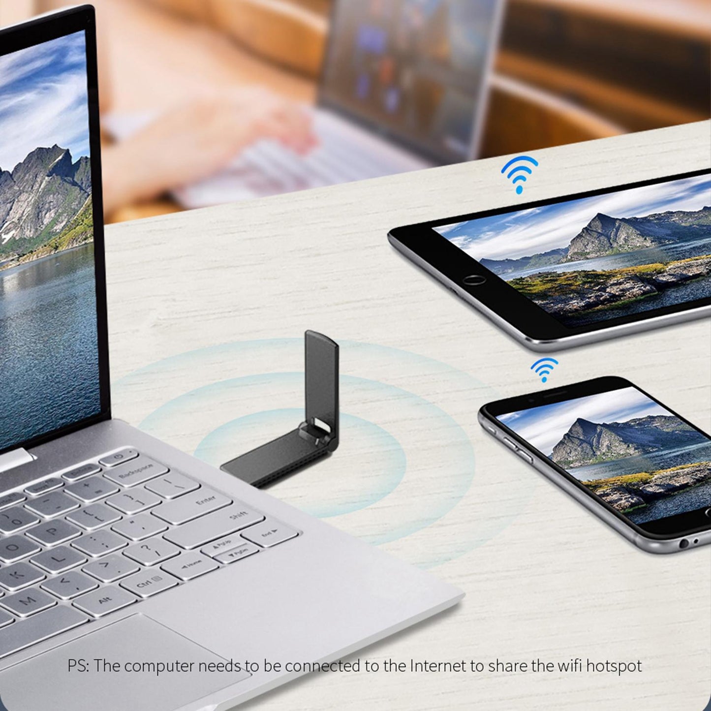 WiFi Adapter 867Mbps USB Dock Wireless Network Card Dual Band WiFi Dongle