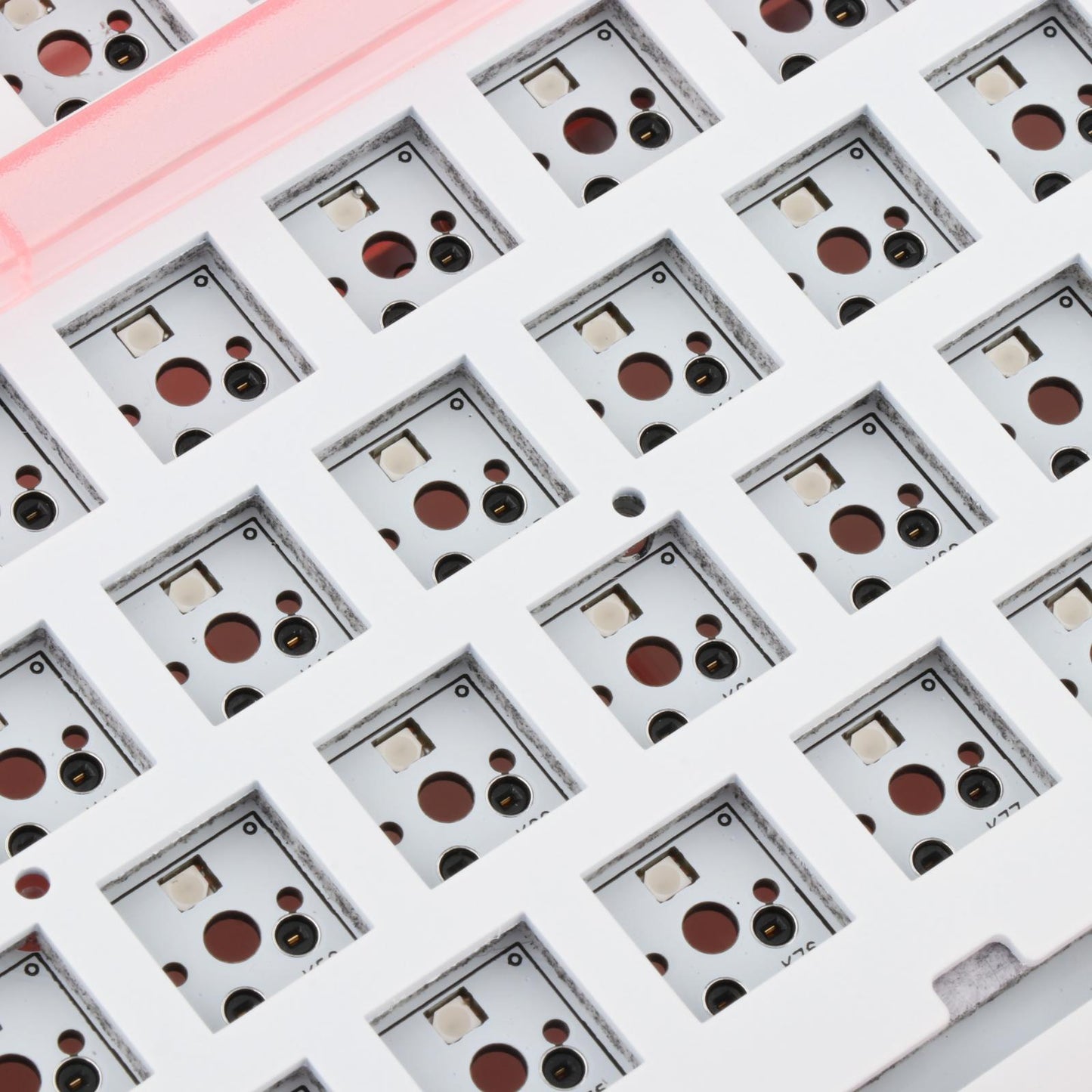 NT980 Hot Swap Mechanical Keyboard Kit RGB Light Transparent Pink