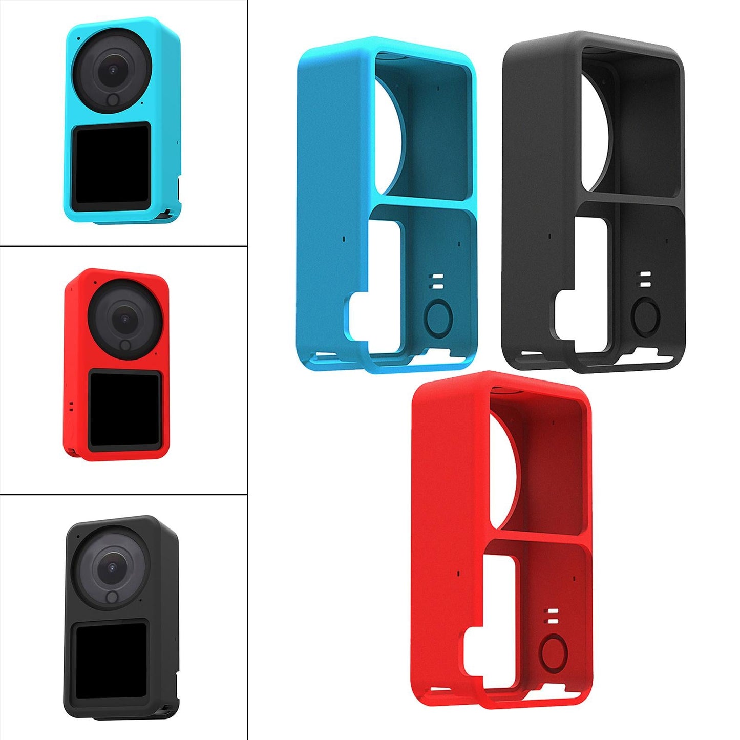 Silicone Case Action Sports Attachments Direct Fit for DJI Action 2 Black