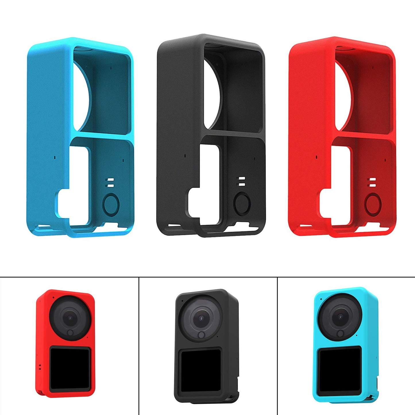 Silicone Case Action Sports Attachments Direct Fit for DJI Action 2 Black