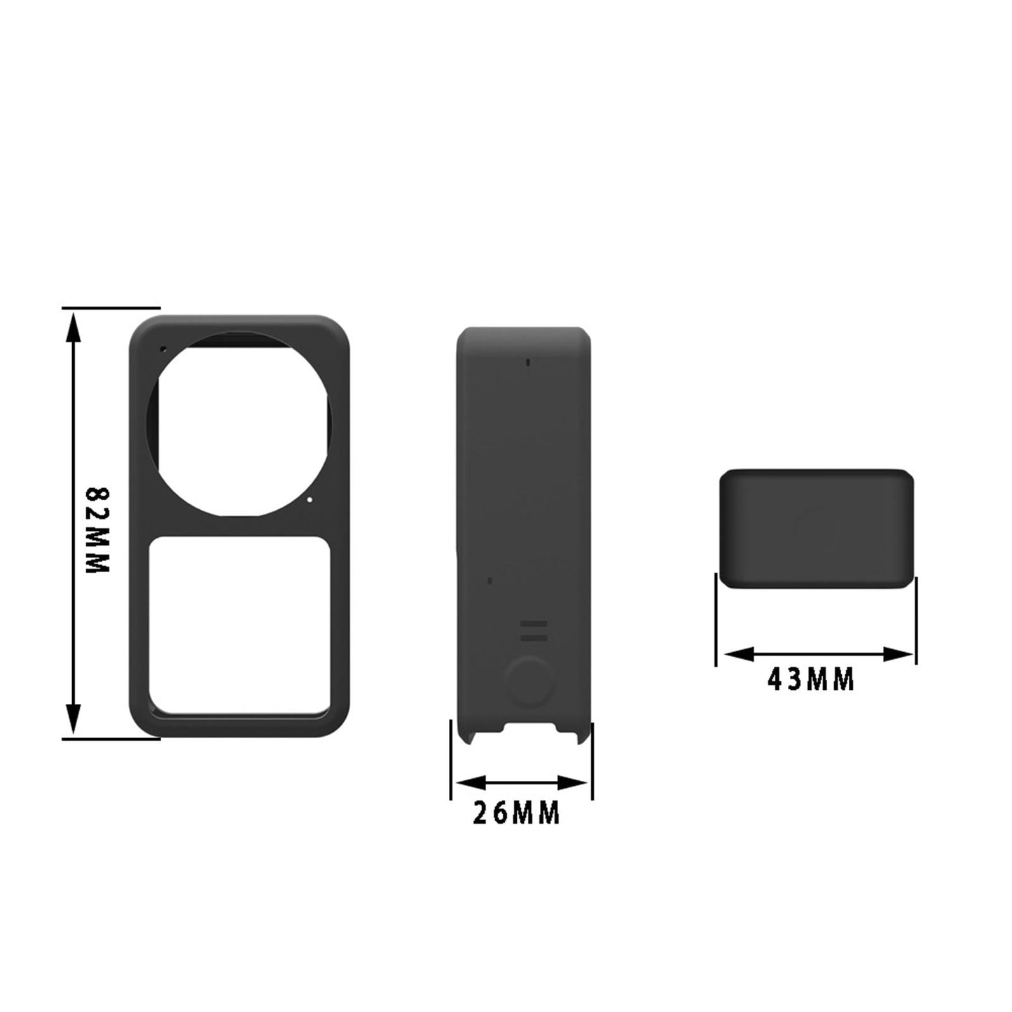 Silicone Case Action Sports Attachments Direct Fit for DJI Action 2 Red