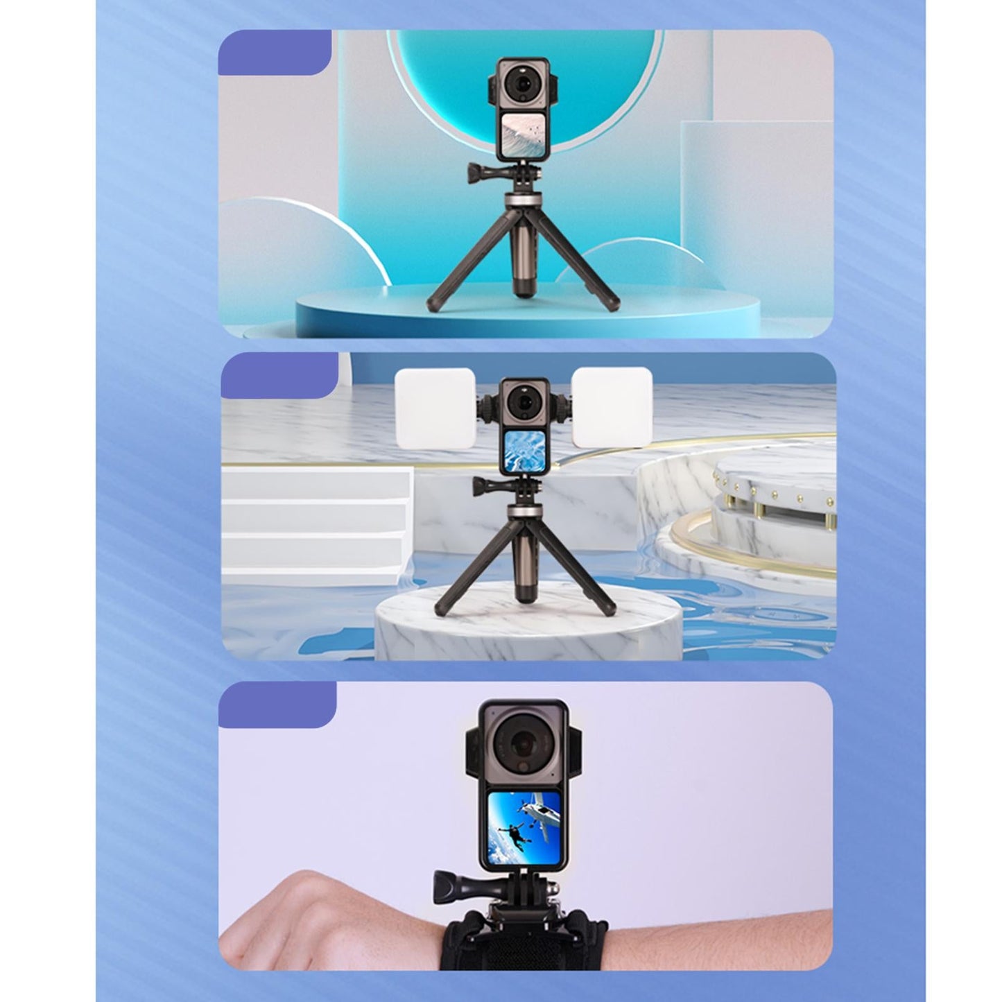 Camera Body Protection Frame Plastic for DJI Action 2 Dual-Screen Camera