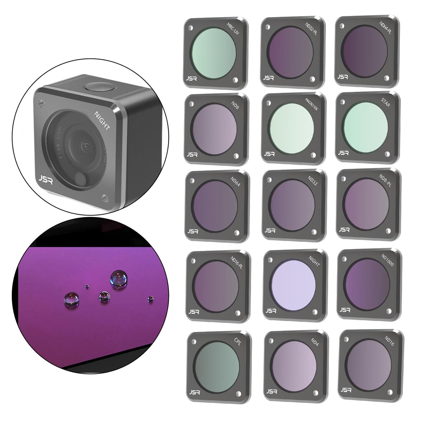 Filter Multi-Resistant Multi-Layer Coating for DJI Action 2 Camera Photos UV