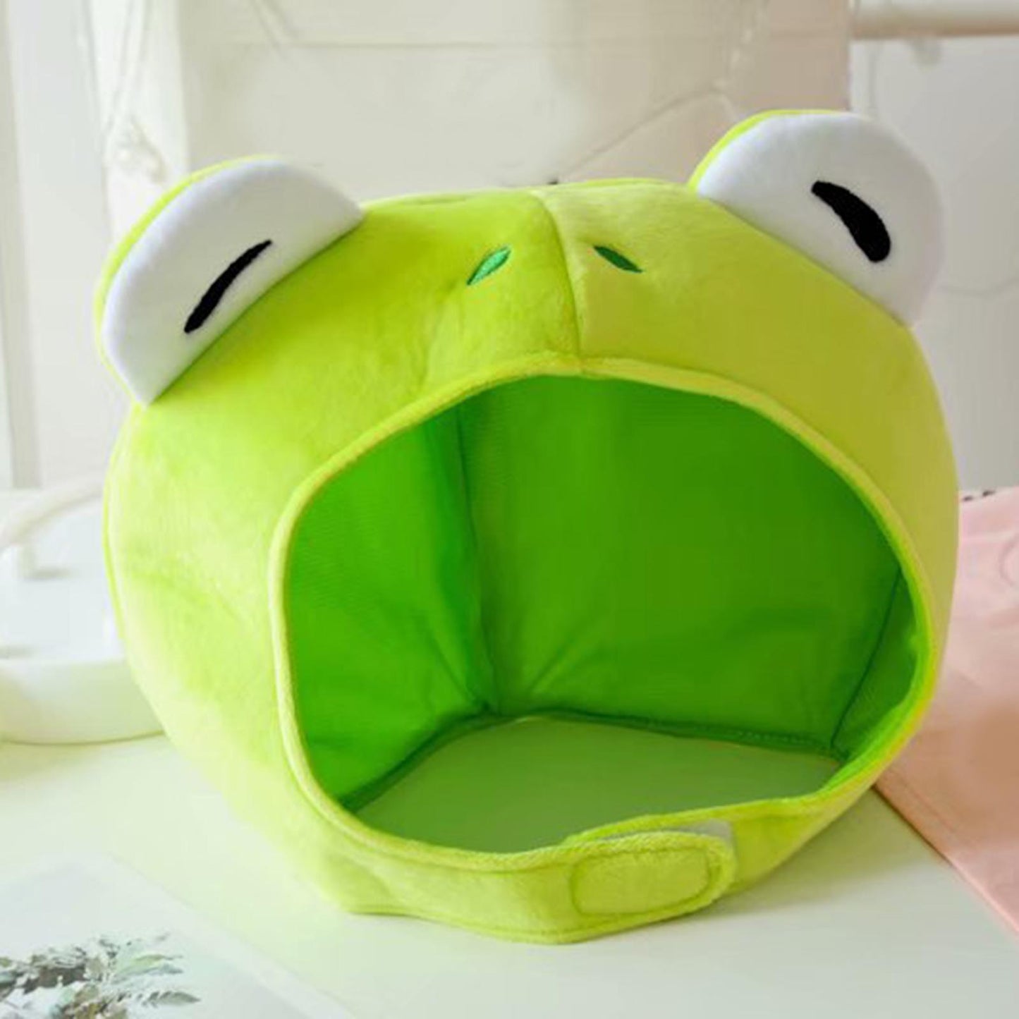 Plush Frog Hat Cartoon Novelty Funny Animal for Costume Halloween Winter Ski