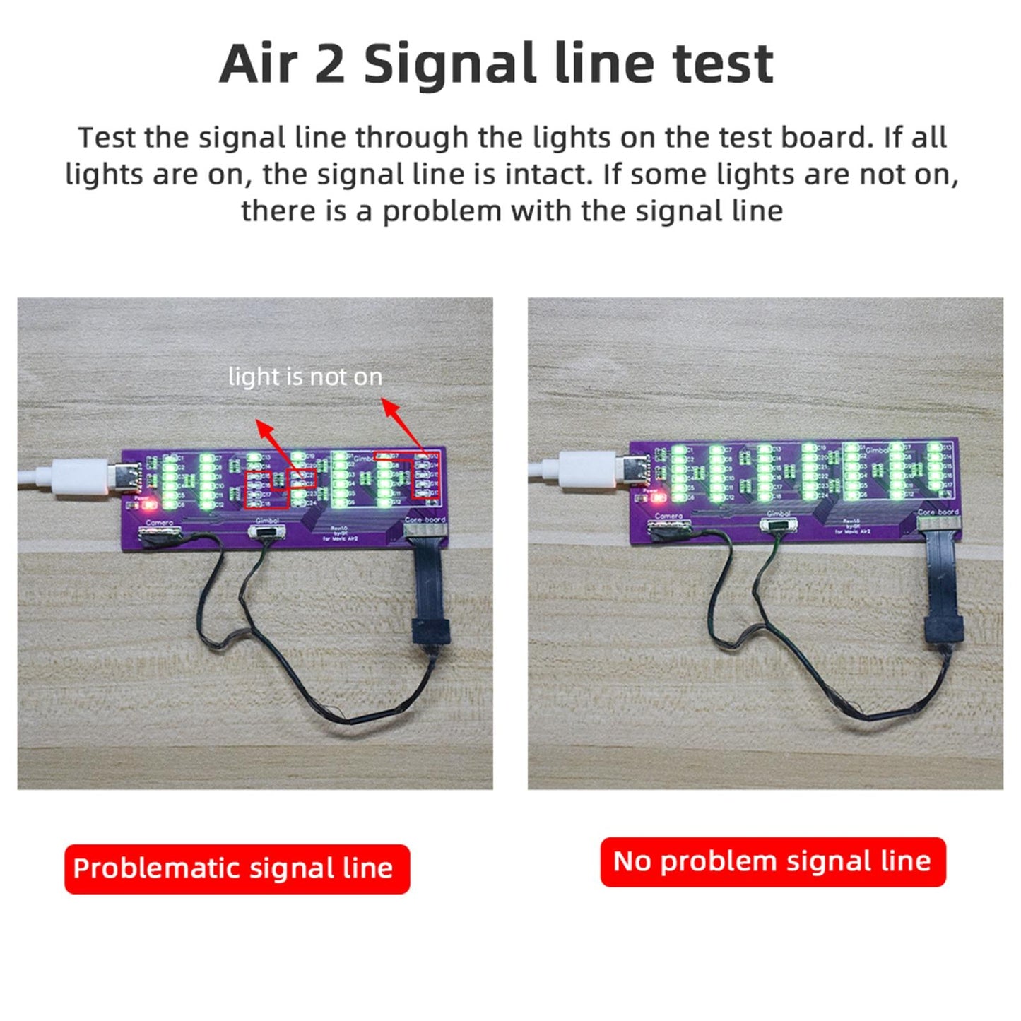 Signal Cable Test Tool for DJI Mavic Air 2/2S Drone High Performance Durable