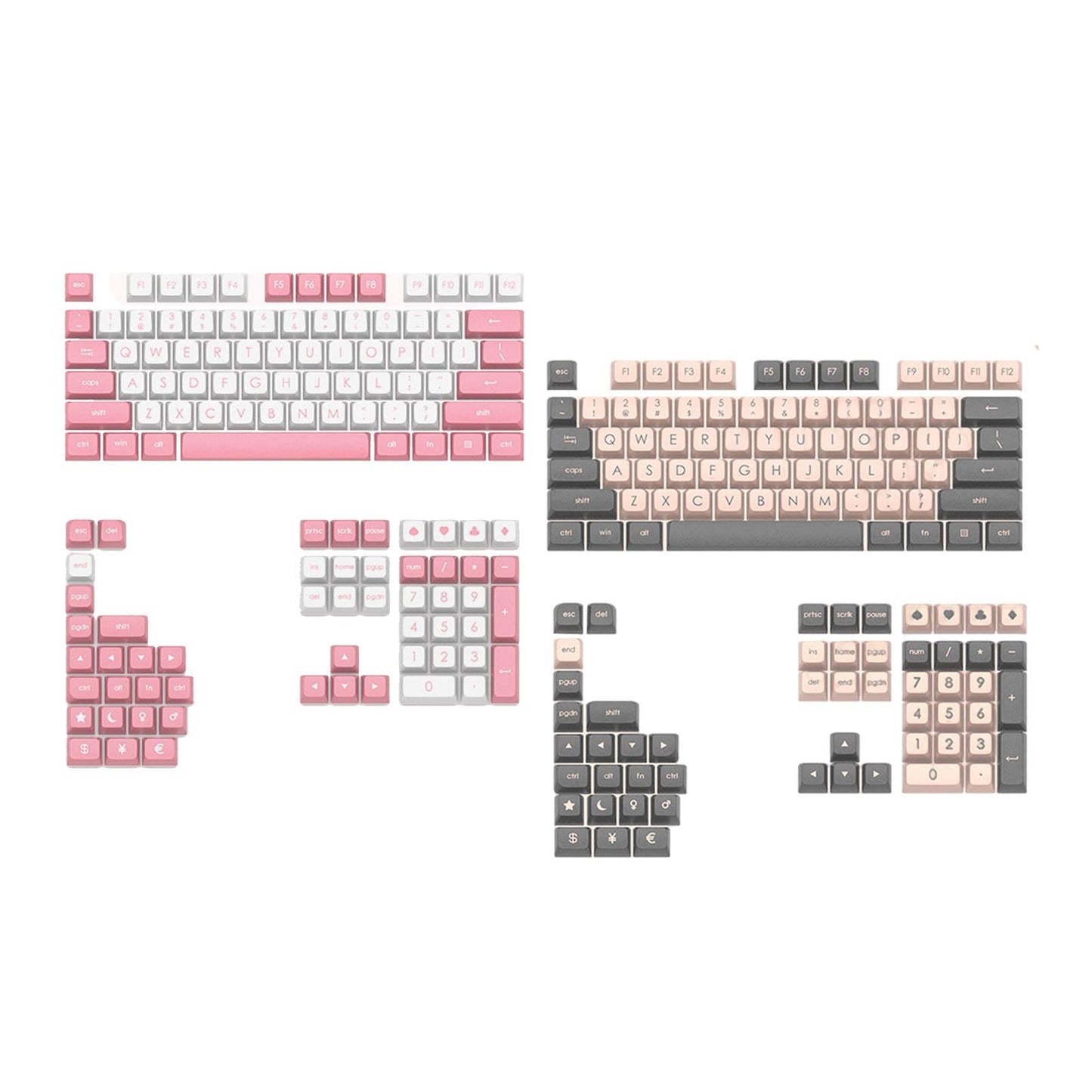 JSA PBT Keycaps Ergonomic Keycap for Mechanical Gaming Keyboards Kitty