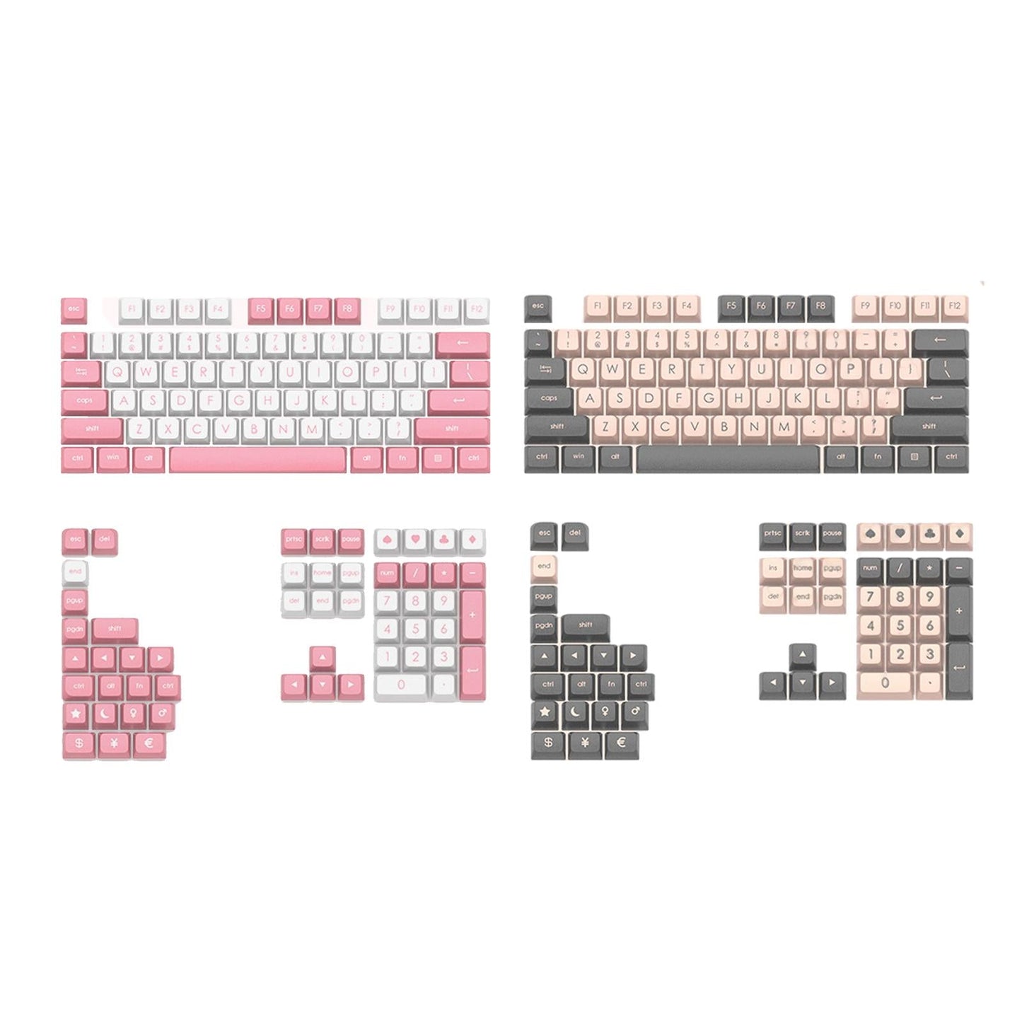 JSA PBT Keycaps Ergonomic Keycap for Mechanical Gaming Keyboards Kitty