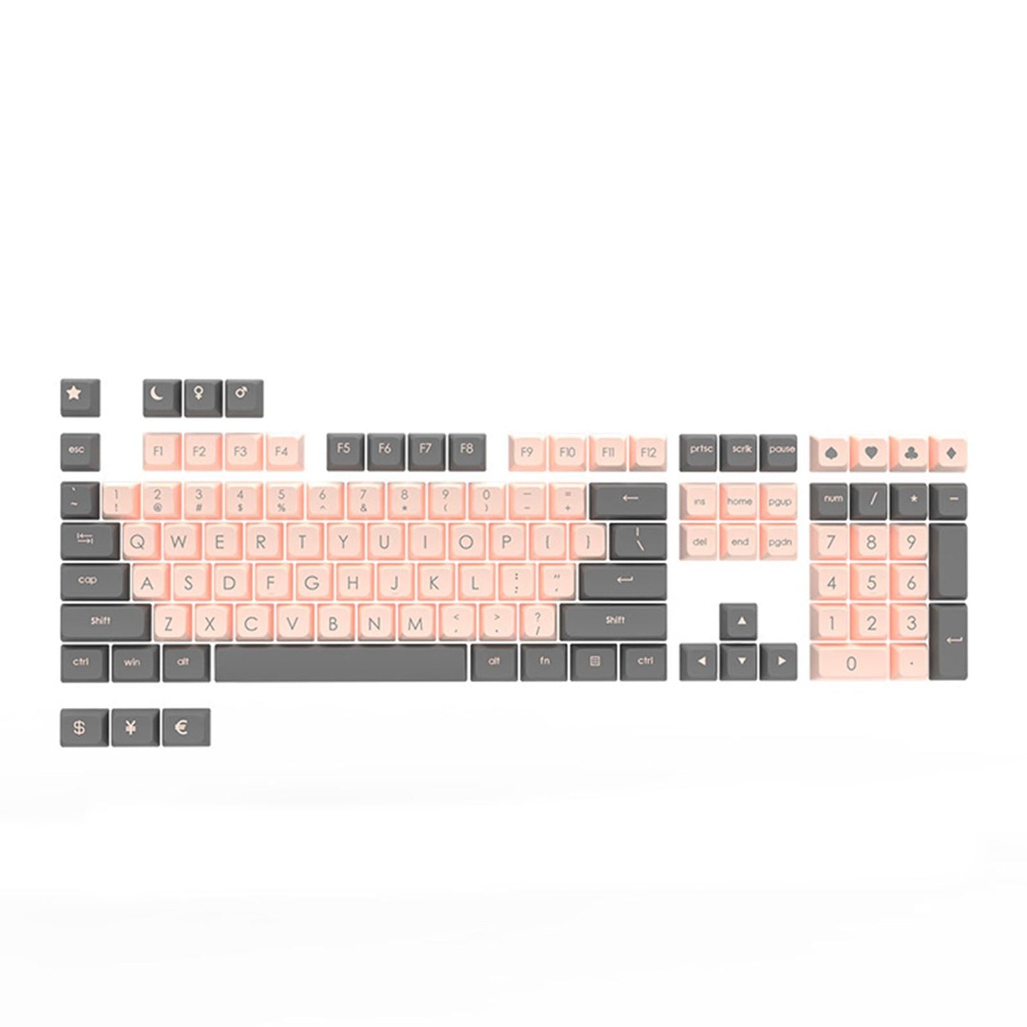 JSA PBT Keycaps Ergonomic Keycap for Mechanical Gaming Keyboards Peace