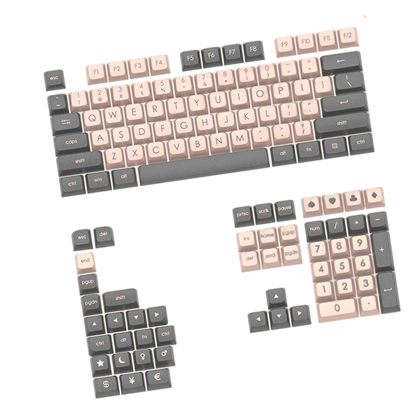 JSA PBT Keycaps Ergonomic Keycap for Mechanical Gaming Keyboards Peace