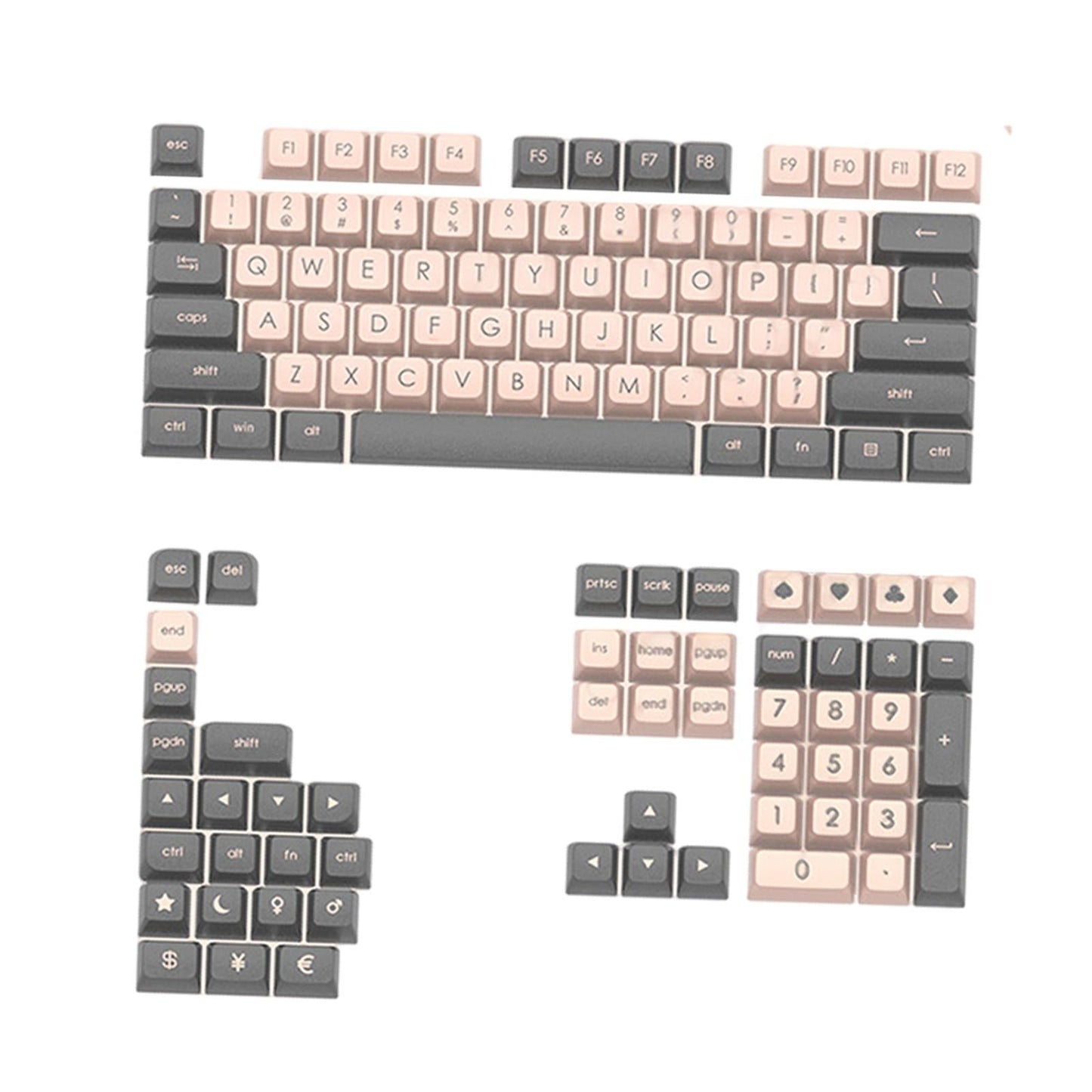 JSA PBT Keycaps Ergonomic Keycap for Mechanical Gaming Keyboards Peace