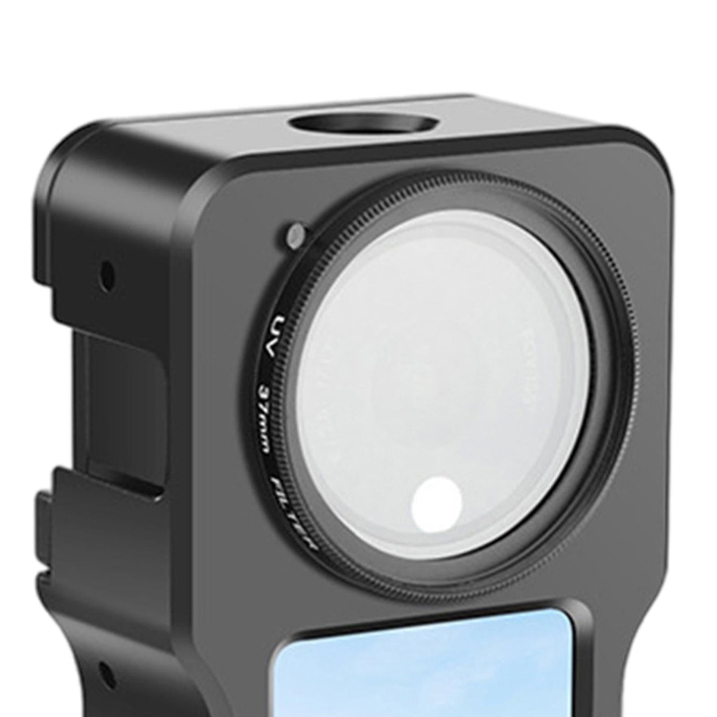 Protective Cage Anti-Scratch with Cold Shoe Camera for DJI Action 2 Black