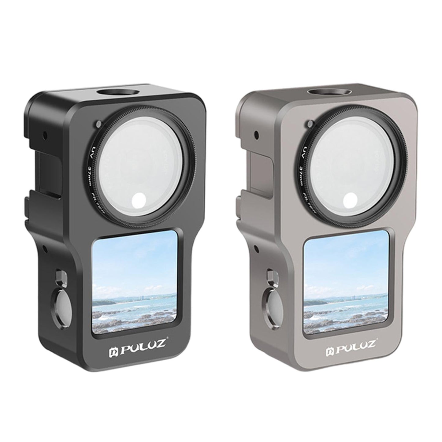 Protective Cage Anti-Scratch with Cold Shoe Camera for DJI Action 2 Black