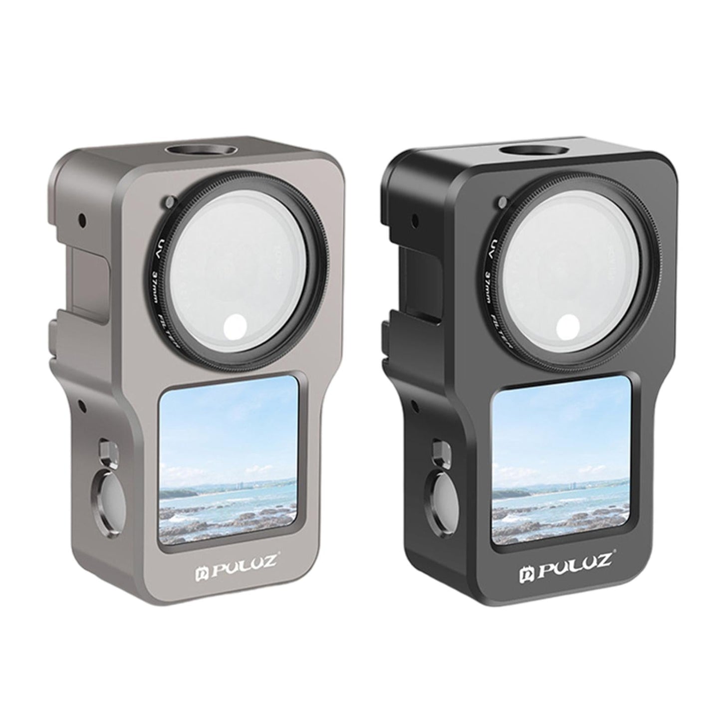 Protective Cage Anti-Scratch with Cold Shoe Camera for DJI Action 2 Black