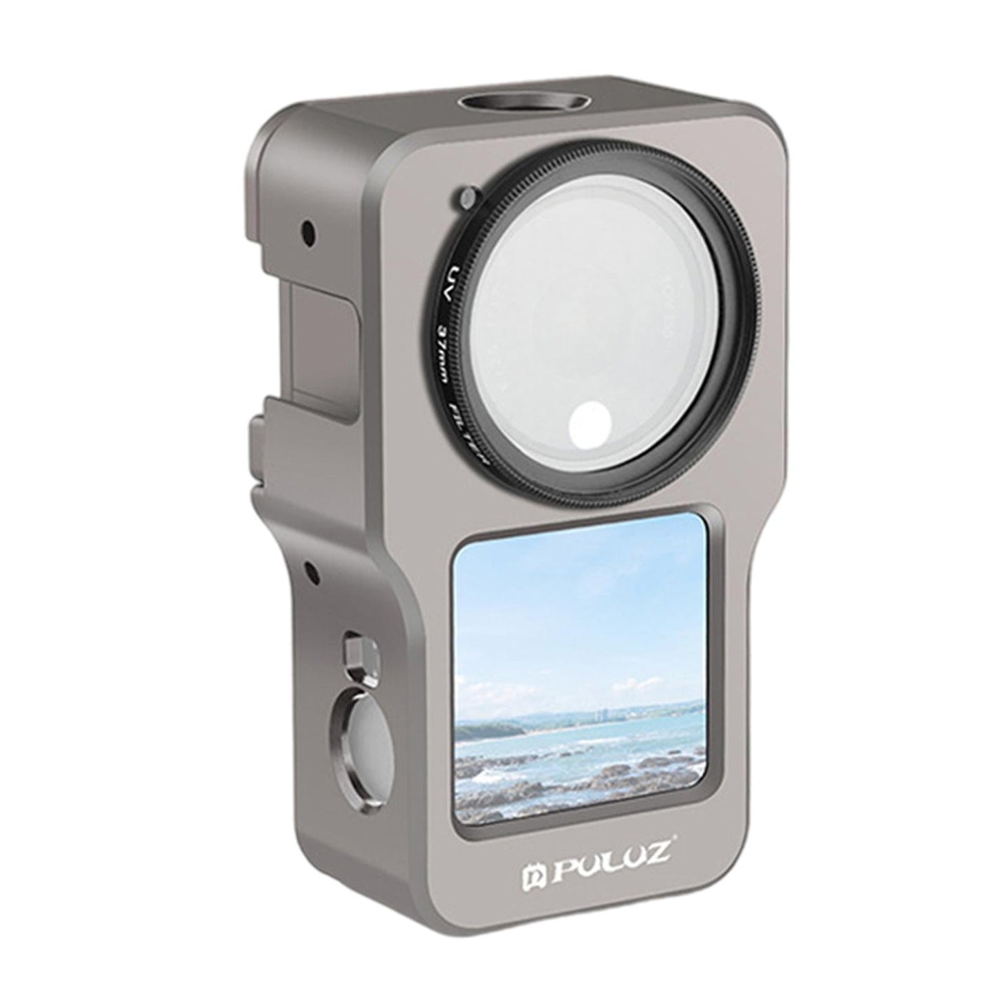 Protective Cage Anti-Scratch with Cold Shoe Camera for DJI Action 2 Gray