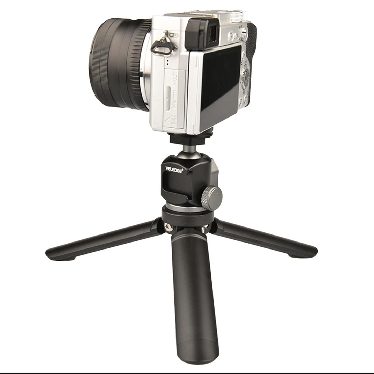 Swivel Mini Ball Head Tripod Mount with Removable 1/4 Cold Shoe for DSLR"