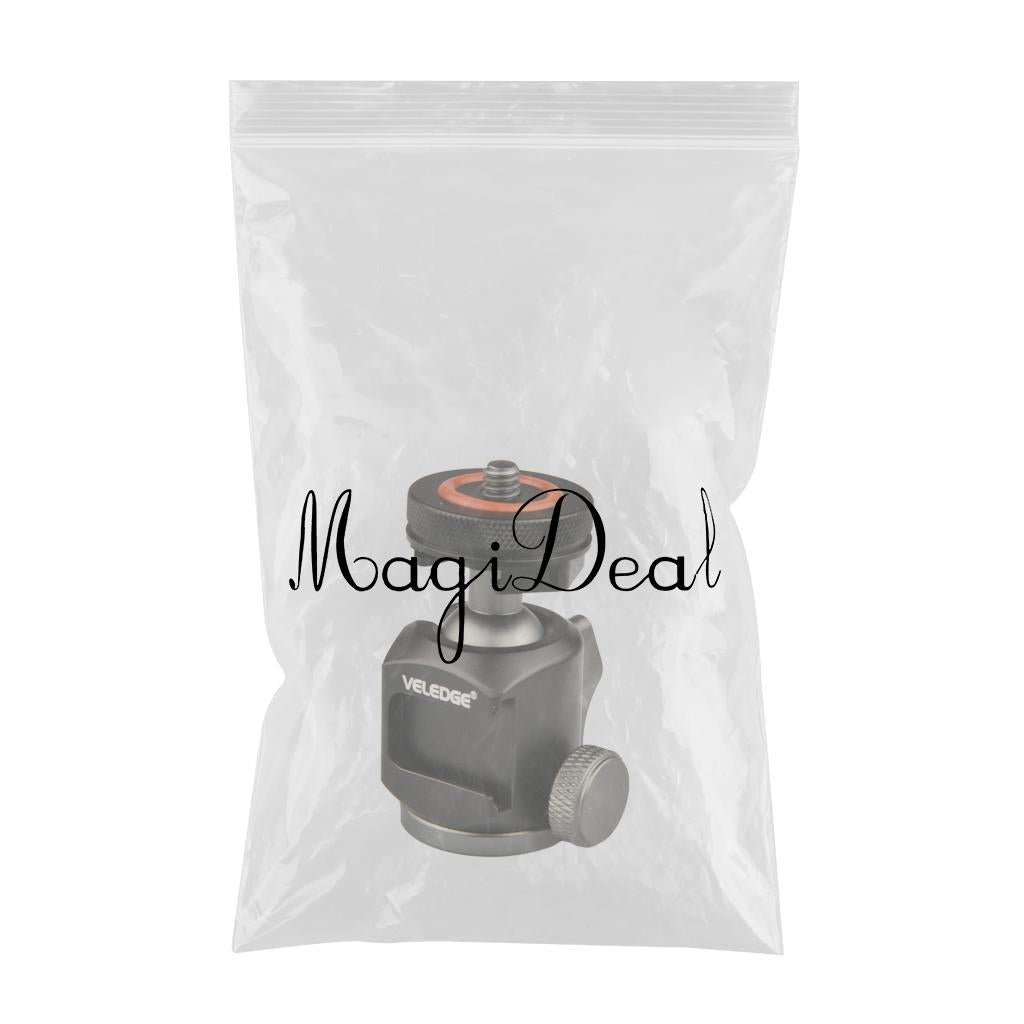 Swivel Mini Ball Head Tripod Mount with Removable 1/4 Cold Shoe for DSLR"