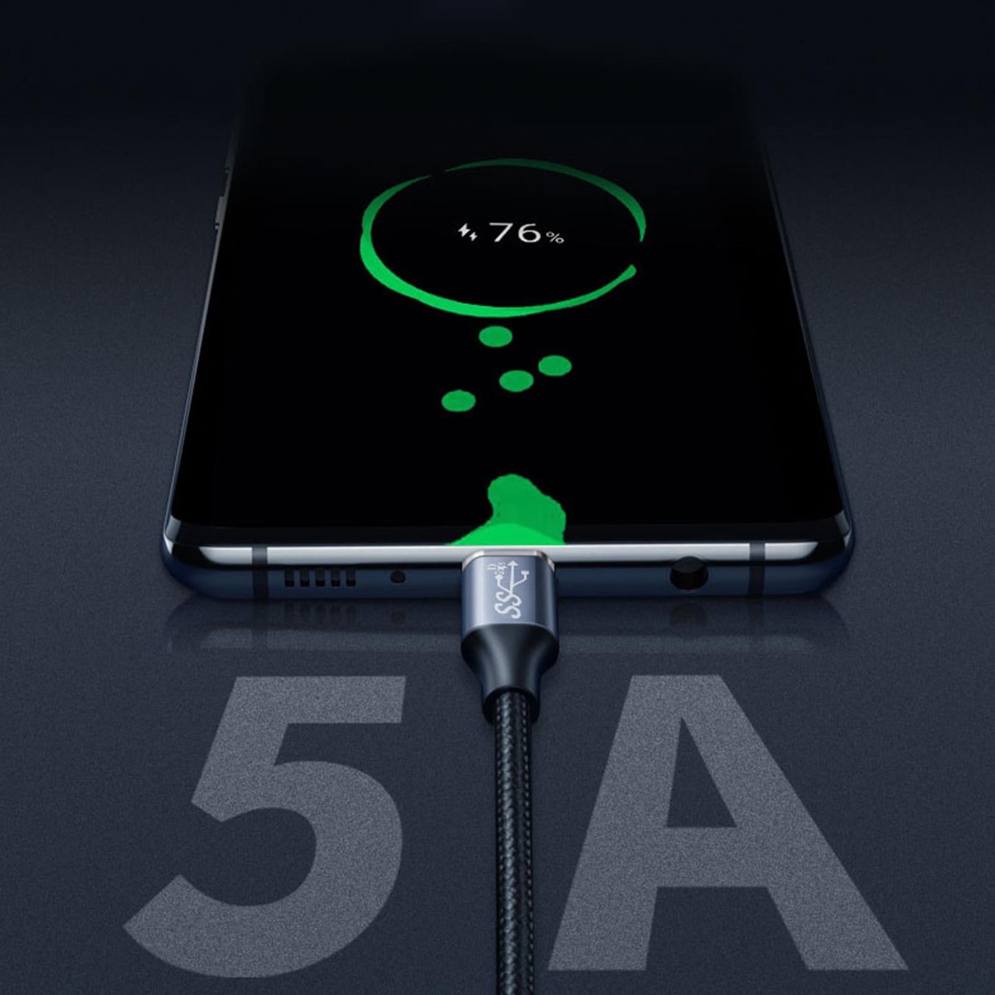 Usb-C to Usb-C Cable 90 Degree Angled USB 3.1 for Smart Phone Computer 0.5M