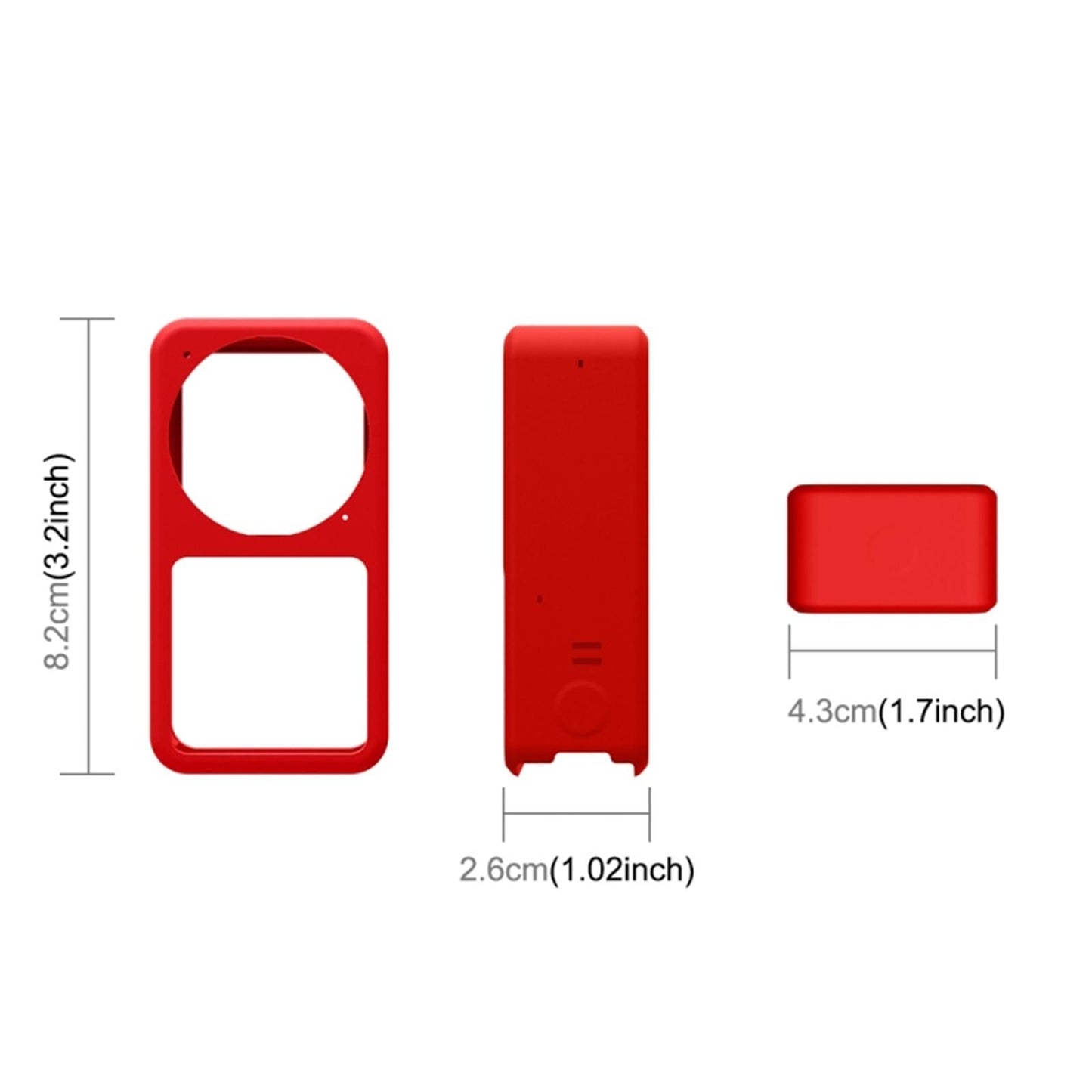 Camera Case Protector Vlogging Camera Accessories for DJI Action 2 red