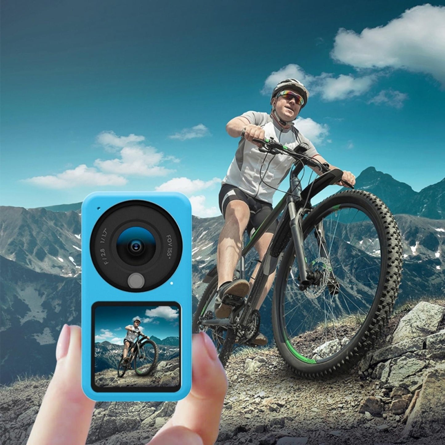 Camera Case Protector Vlogging Camera Accessories for DJI Action 2 blue