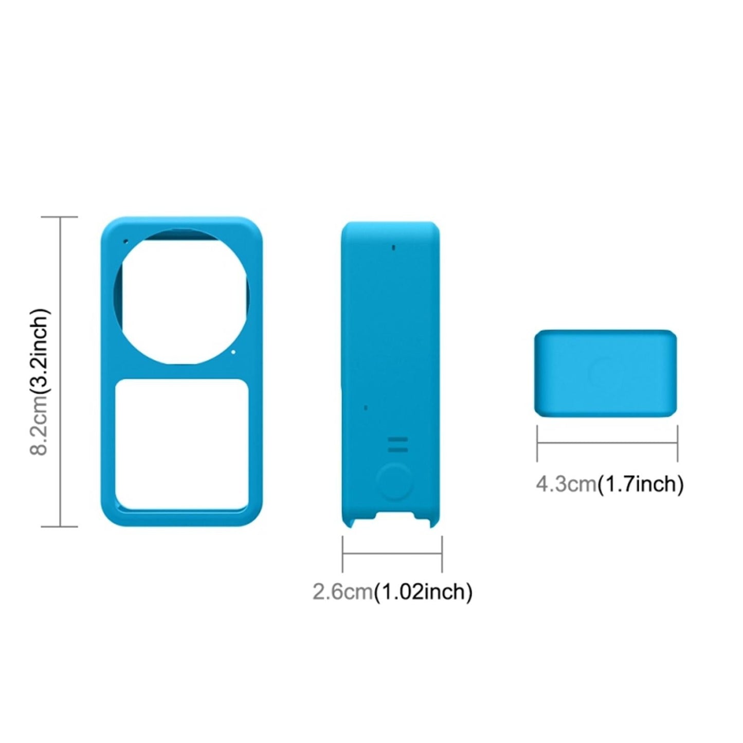 Camera Case Protector Vlogging Camera Accessories for DJI Action 2 blue