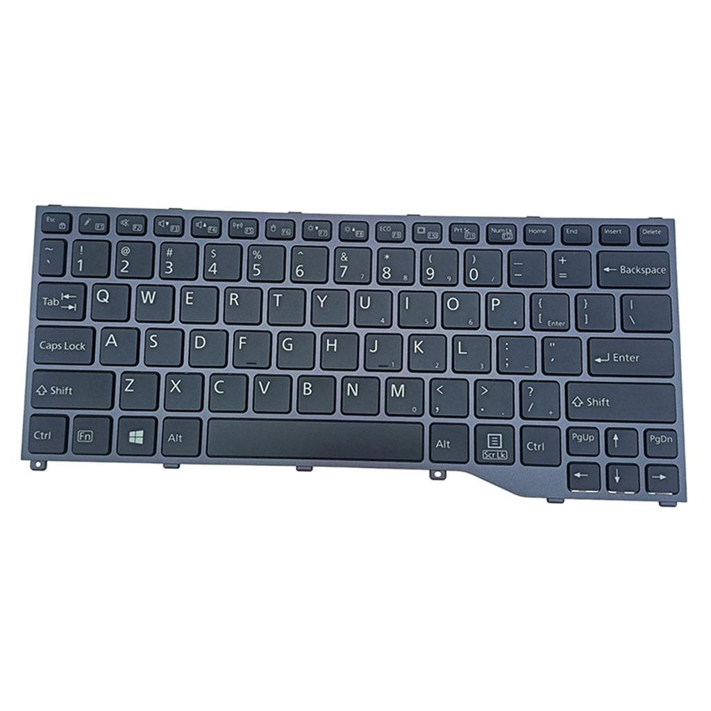 Keyboard Replaces US Backlit Black Computer for Fujitsu Lifebook U729x U728