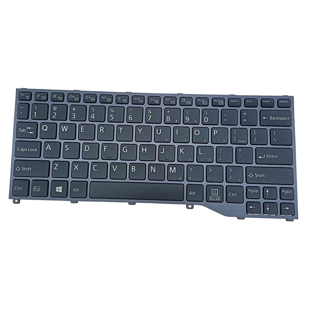 Keyboard Replaces US Backlit Black Computer for Fujitsu Lifebook U729x U728