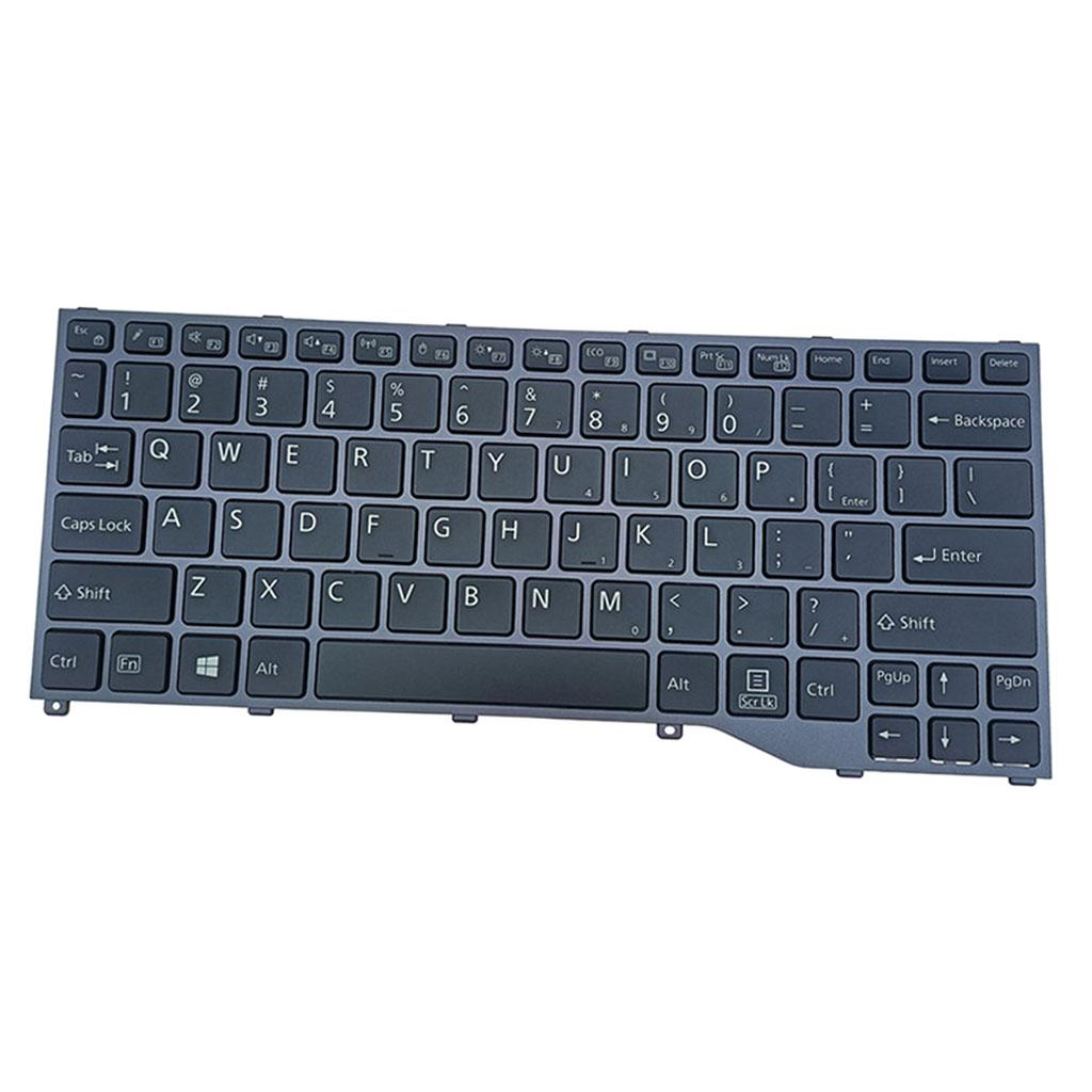 Keyboard Replaces US Backlit Black Computer for Fujitsu Lifebook U729x U728