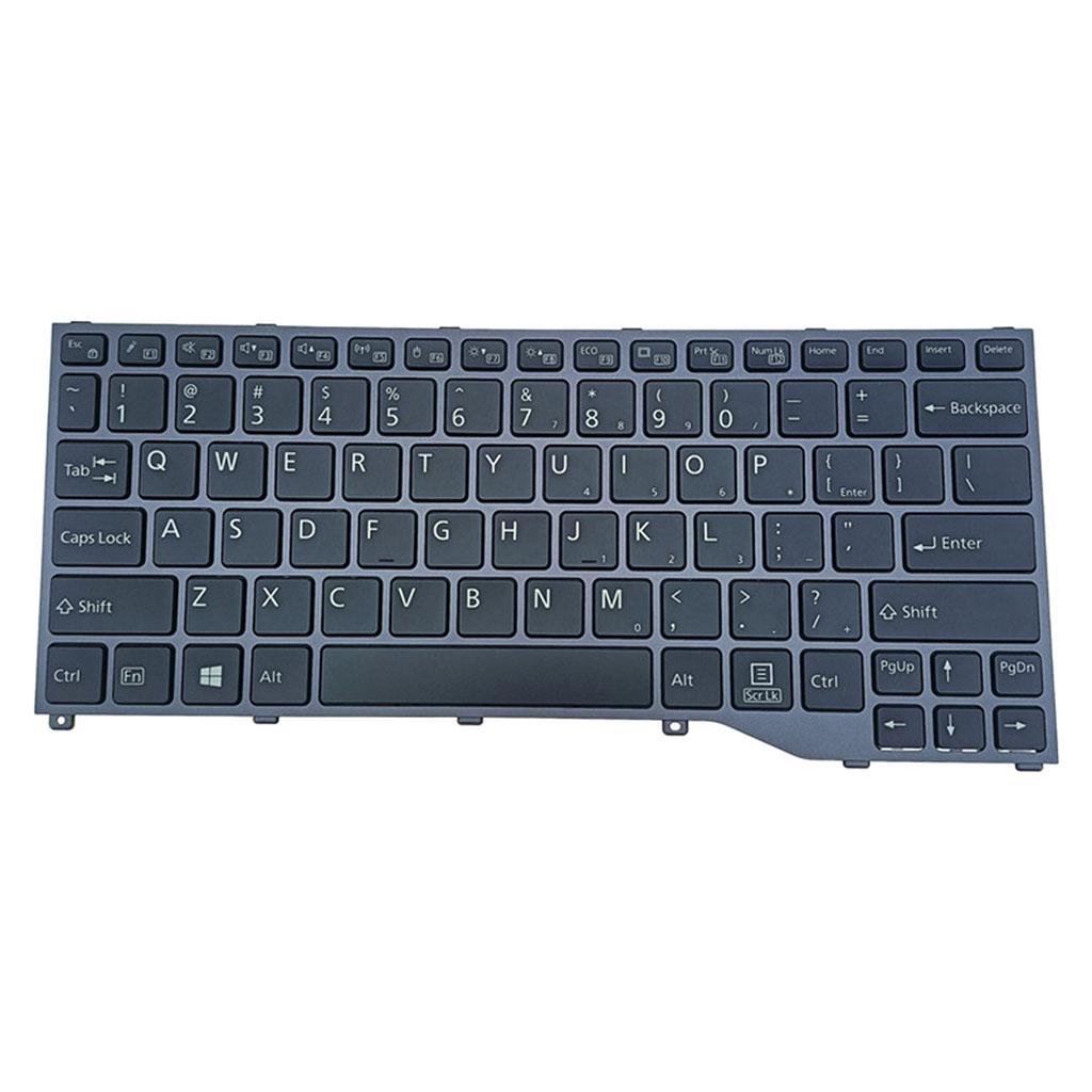 Keyboard Replaces US Backlit Black Computer for Fujitsu Lifebook U729x U728