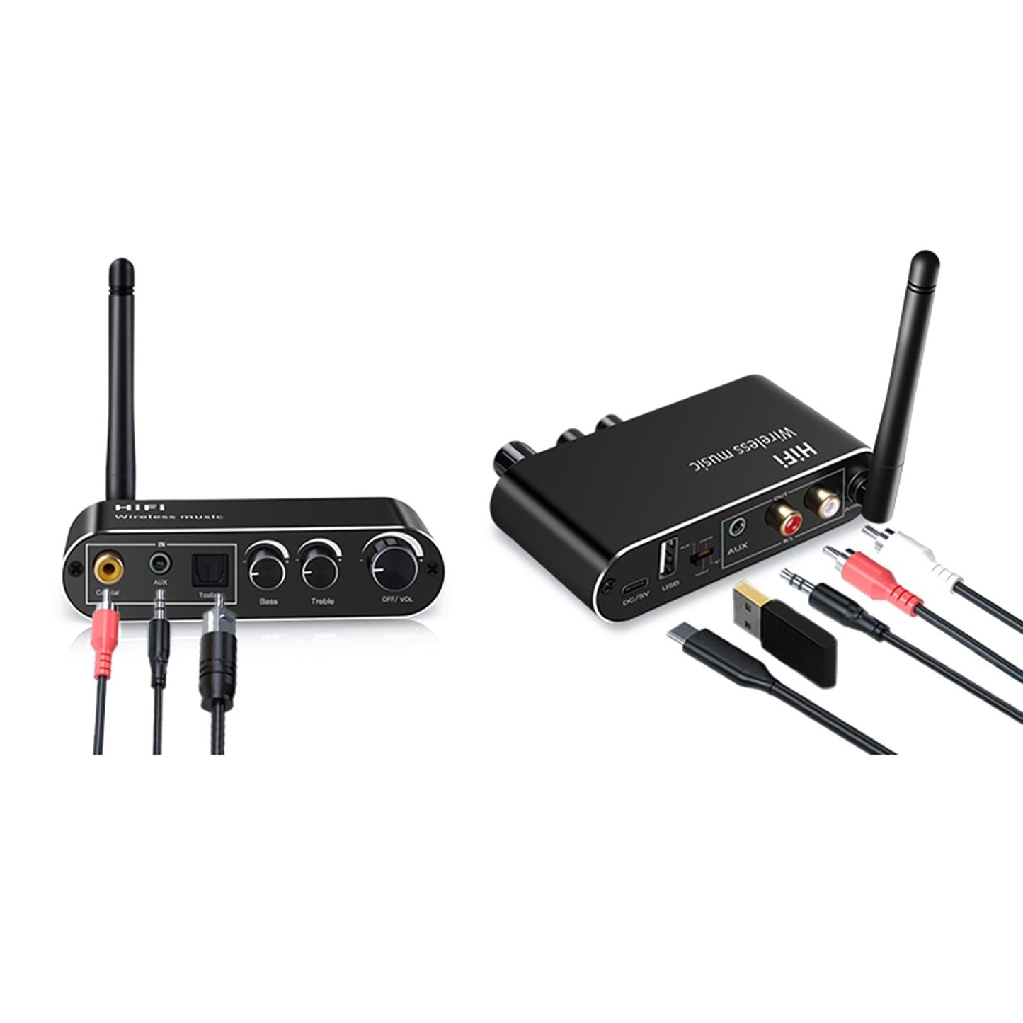 Bluetooth Audio Converter Digital Analog BT5.1 Transmitter for Home Car