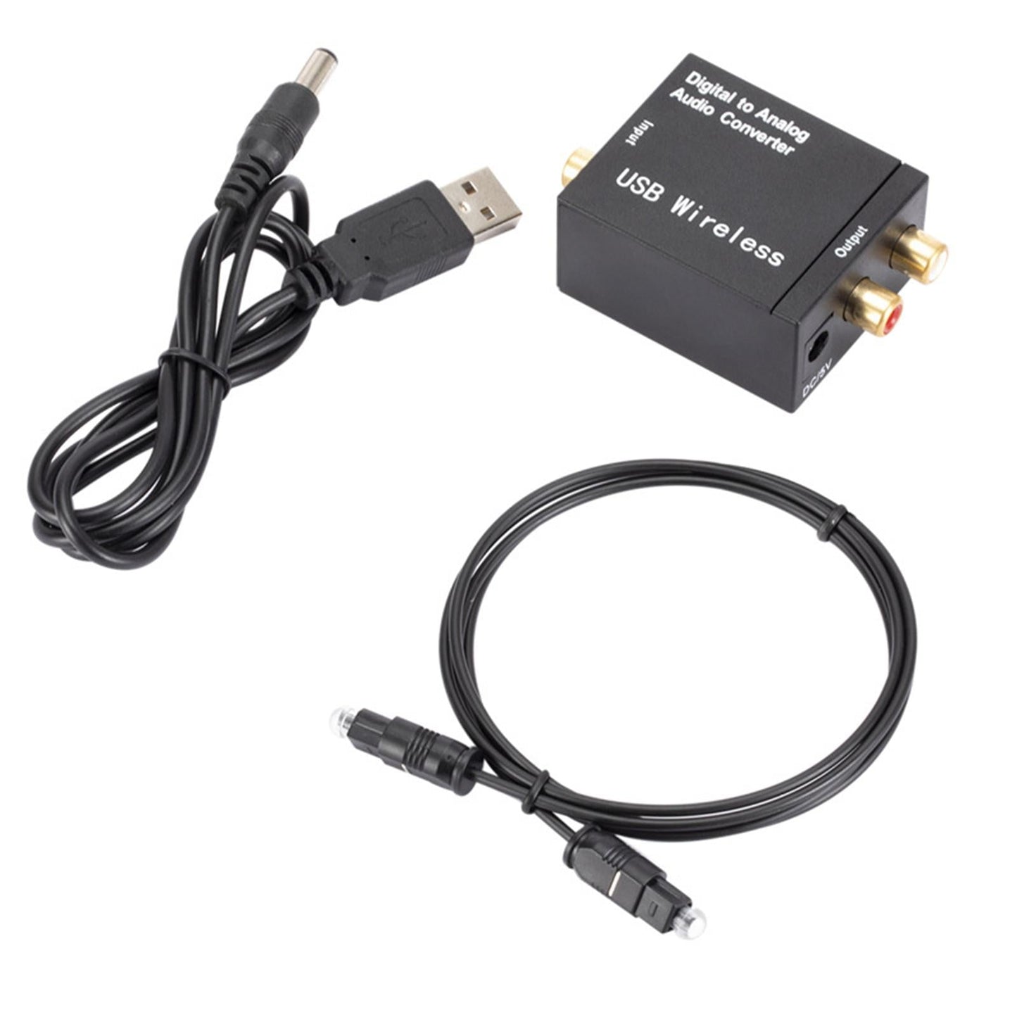 Digital to Analog Audio Converter Optical Coax Coaxial Toslink to Analog